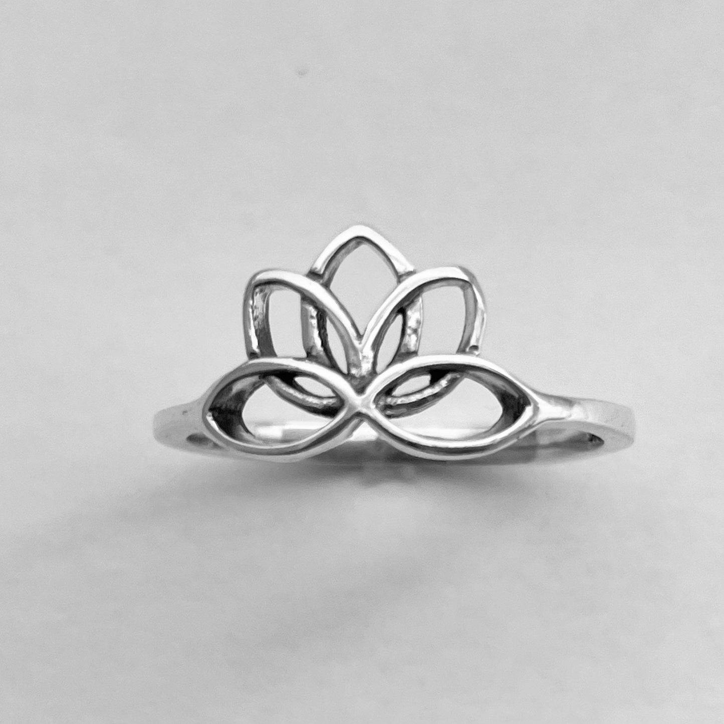 Sterling silver Dainty Lotus Flower Ring, Silver Ring, Boho Ring, Purity Ring, Yoga Ring, Beauty and Spiritual Awakening Ring