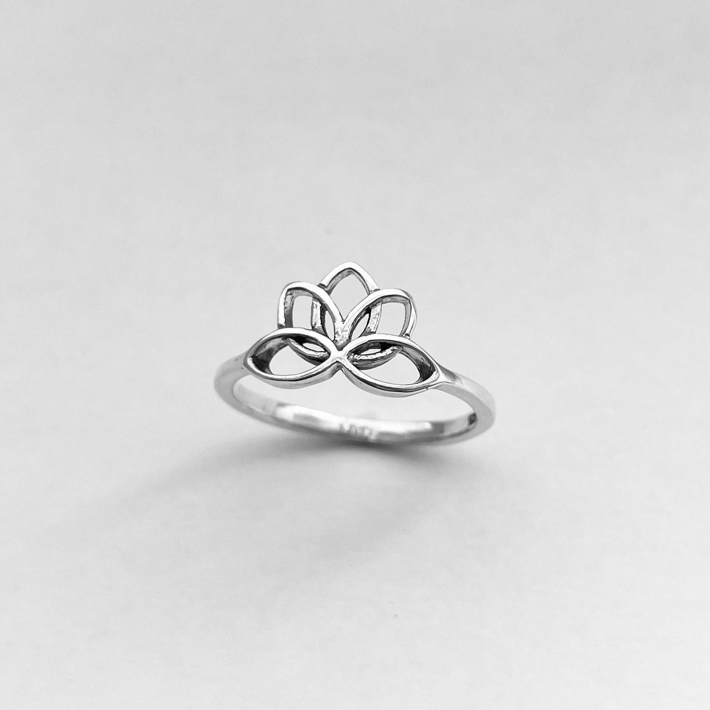 Sterling silver Dainty Lotus Flower Ring, Silver Ring, Boho Ring, Purity Ring, Yoga Ring, Beauty and Spiritual Awakening Ring