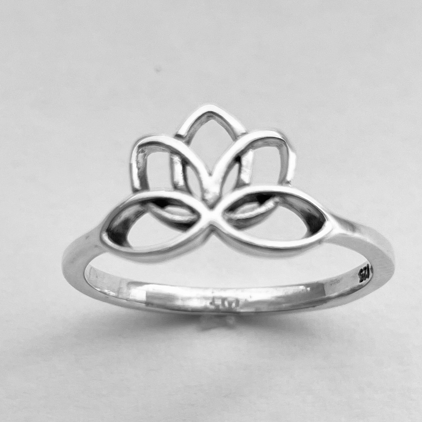 Sterling silver Dainty Lotus Flower Ring, Silver Ring, Boho Ring, Purity Ring, Yoga Ring, Beauty and Spiritual Awakening Ring