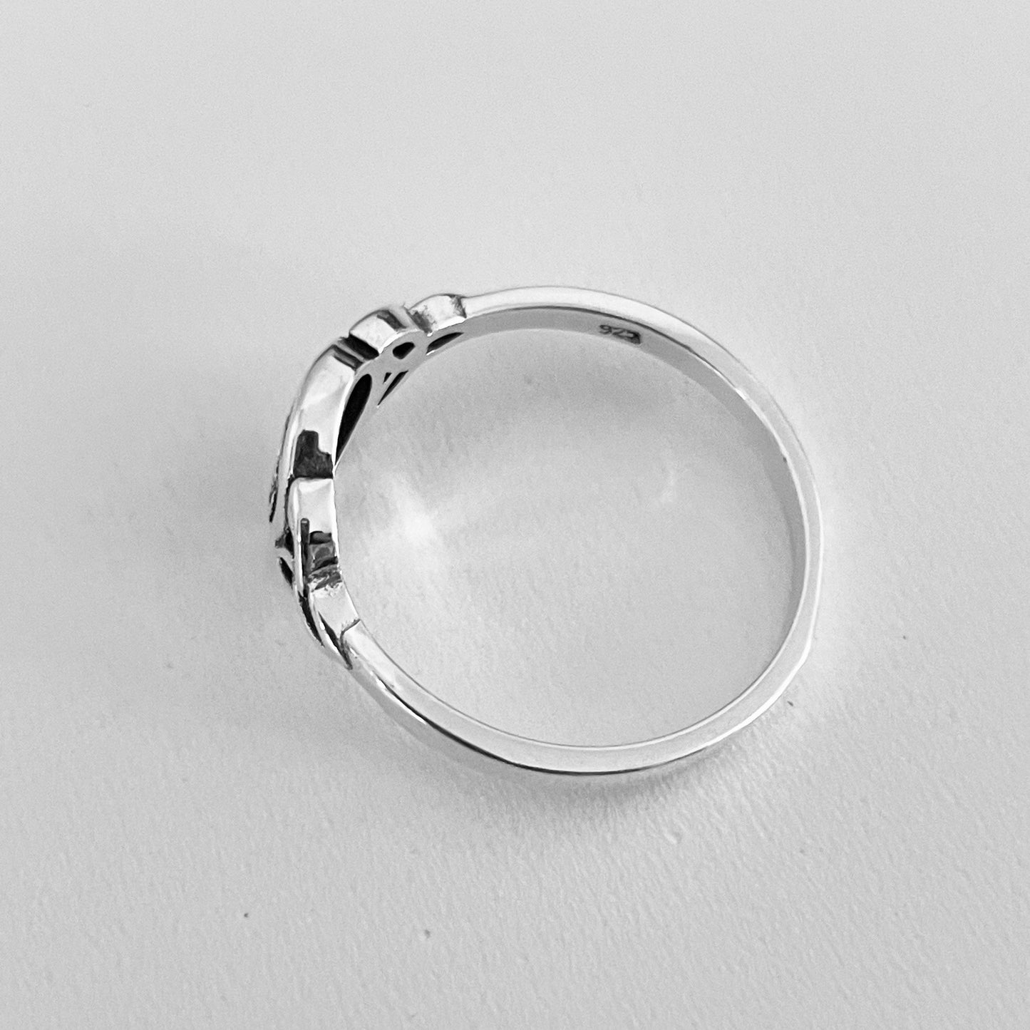 Sterling Silver Om Celtic Ring, Yoga Ring, Dainty Ring, Celtic Silver Ring, Om Silver Ring, Silver Ring, Religious Ring, Statement Ring