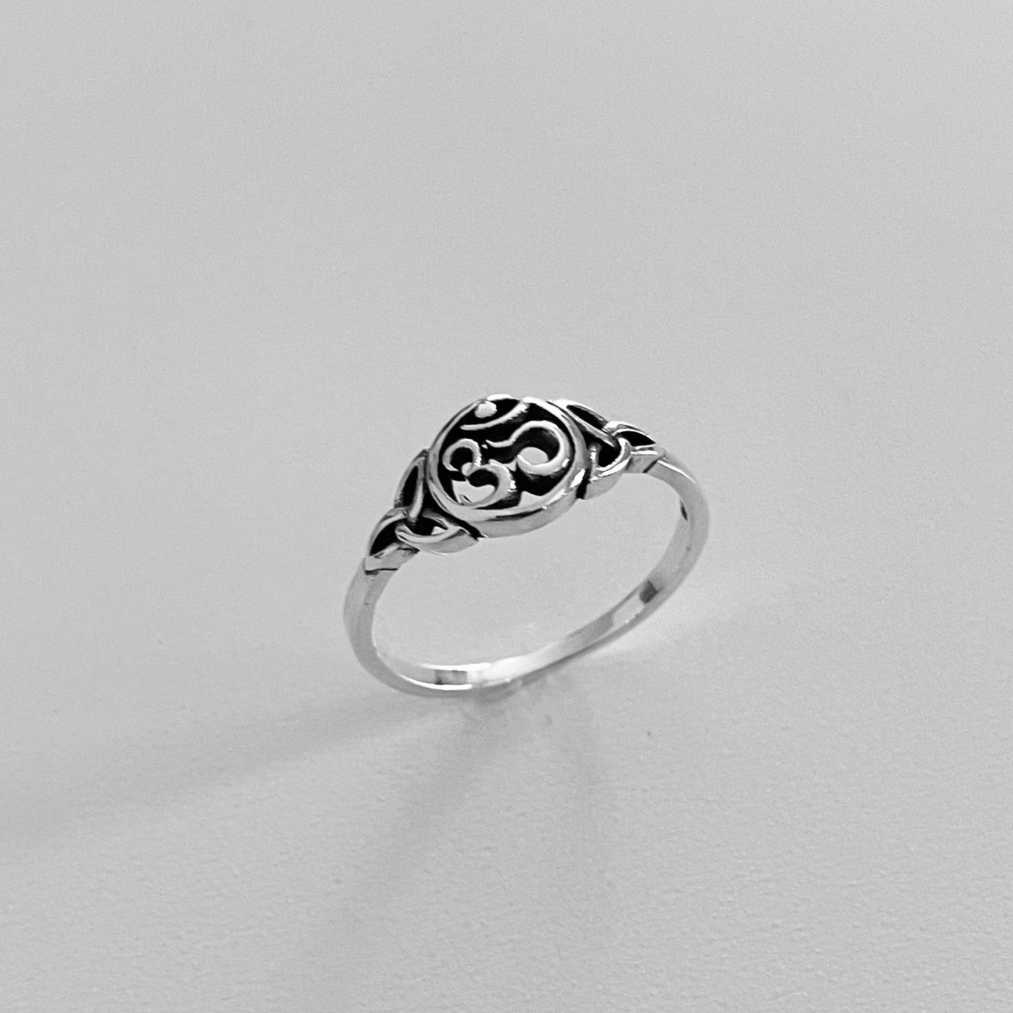 Sterling Silver Om Celtic Ring, Yoga Ring, Dainty Ring, Celtic Silver Ring, Om Silver Ring, Silver Ring, Religious Ring, Statement Ring