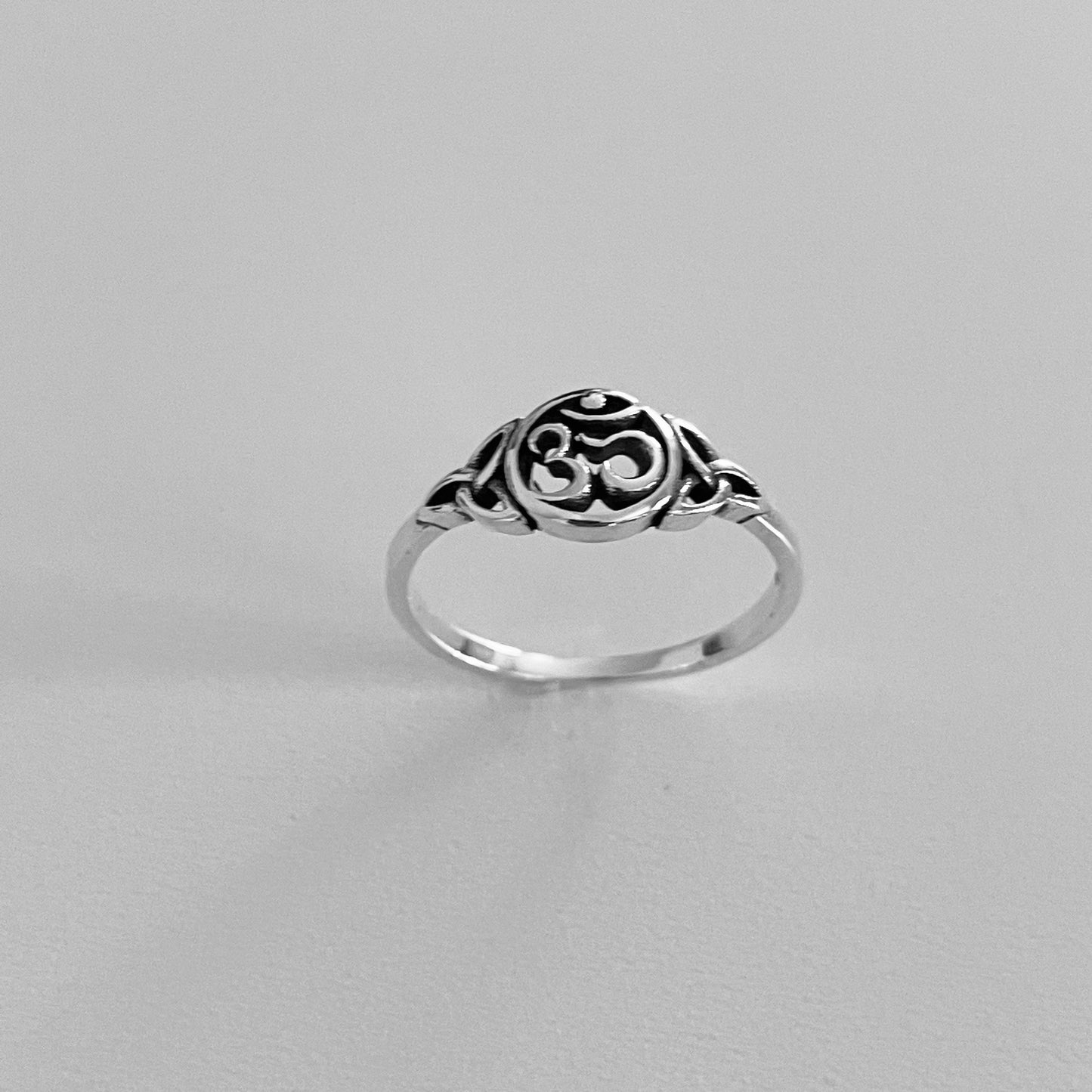 Sterling Silver Om Celtic Ring, Yoga Ring, Dainty Ring, Celtic Silver Ring, Om Silver Ring, Silver Ring, Religious Ring, Statement Ring