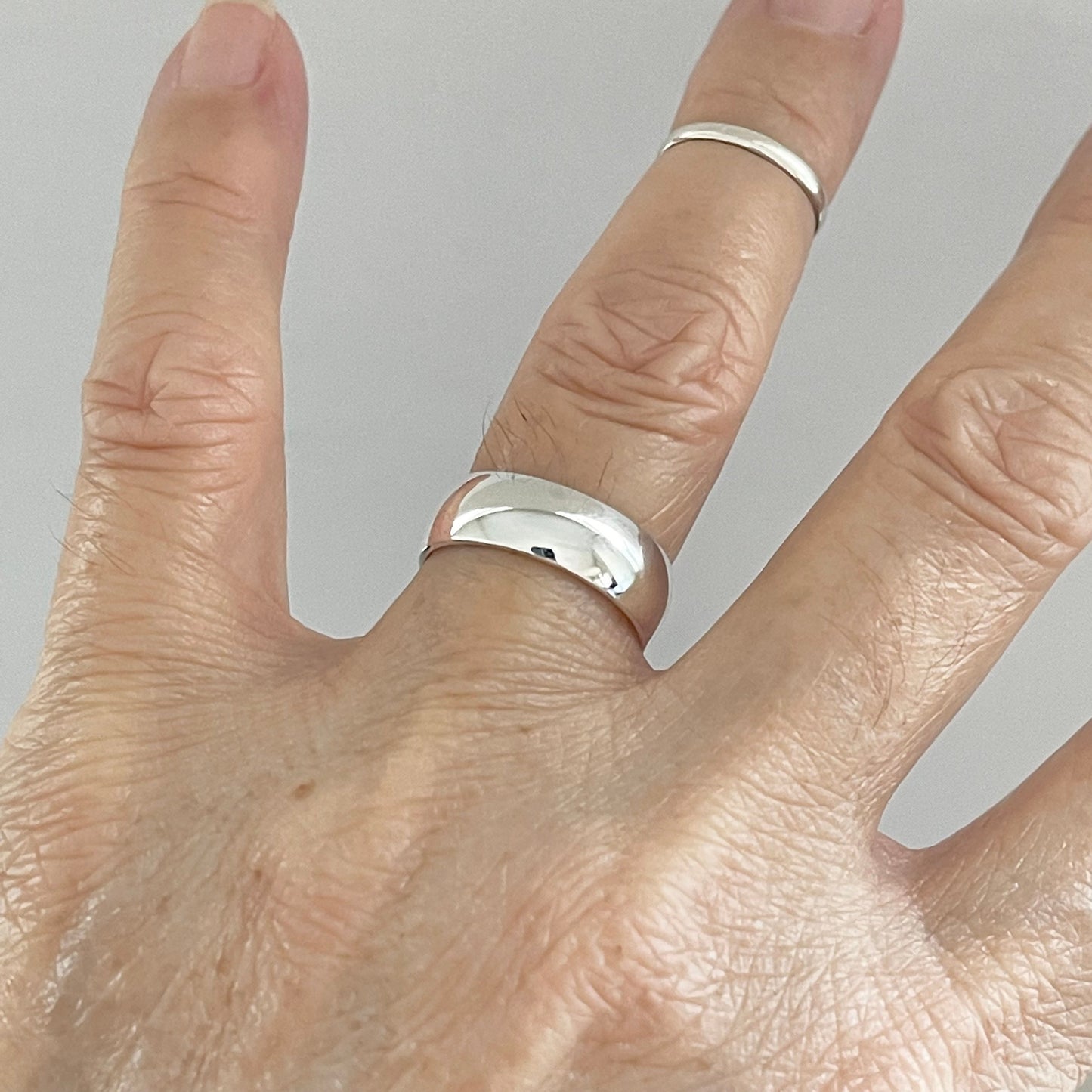 Sterling Silver Plain 6mm Band, Silver Wedding Ring, Unisex Silver Ring, Promise Silver Band, Silver Wedding Band, Statement Stackable Ring