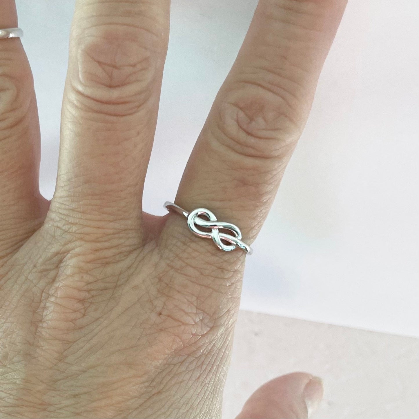 Infinity Knot Sterling Silver Dainty Ring - Friendship Ring - Love Ring - Promise Ring - Stackable Ring - Boho Ring