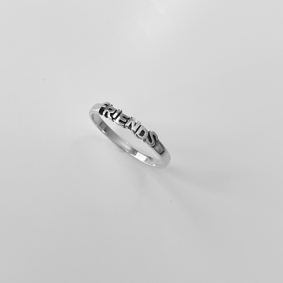 Sterling Silver Friends Ring: Oxidized Boho Statement Ring