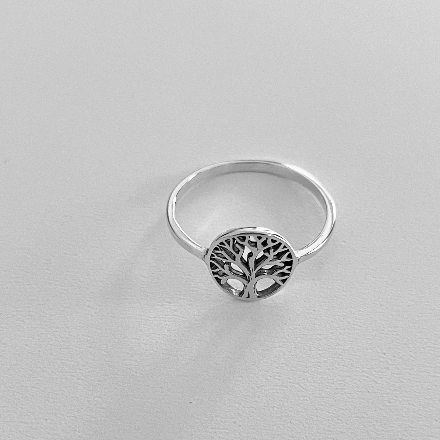 Oxidized Sterling Silver Tree of Life Ring: Boho Statement Jewelry