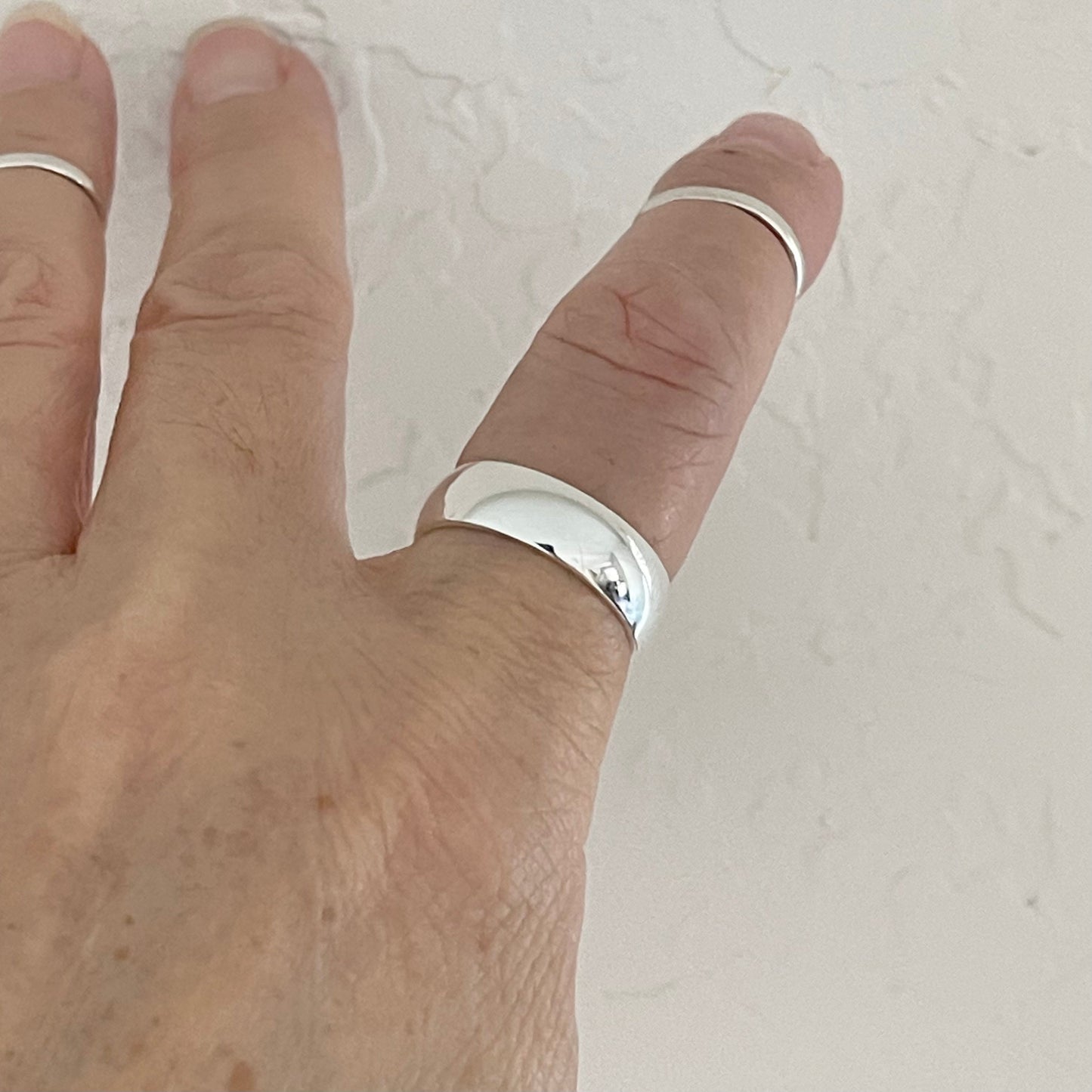 Sterling Silver Plain 6mm Band, Silver Wedding Ring, Unisex Silver Ring, Promise Silver Band, Silver Wedding Band, Statement Stackable Ring
