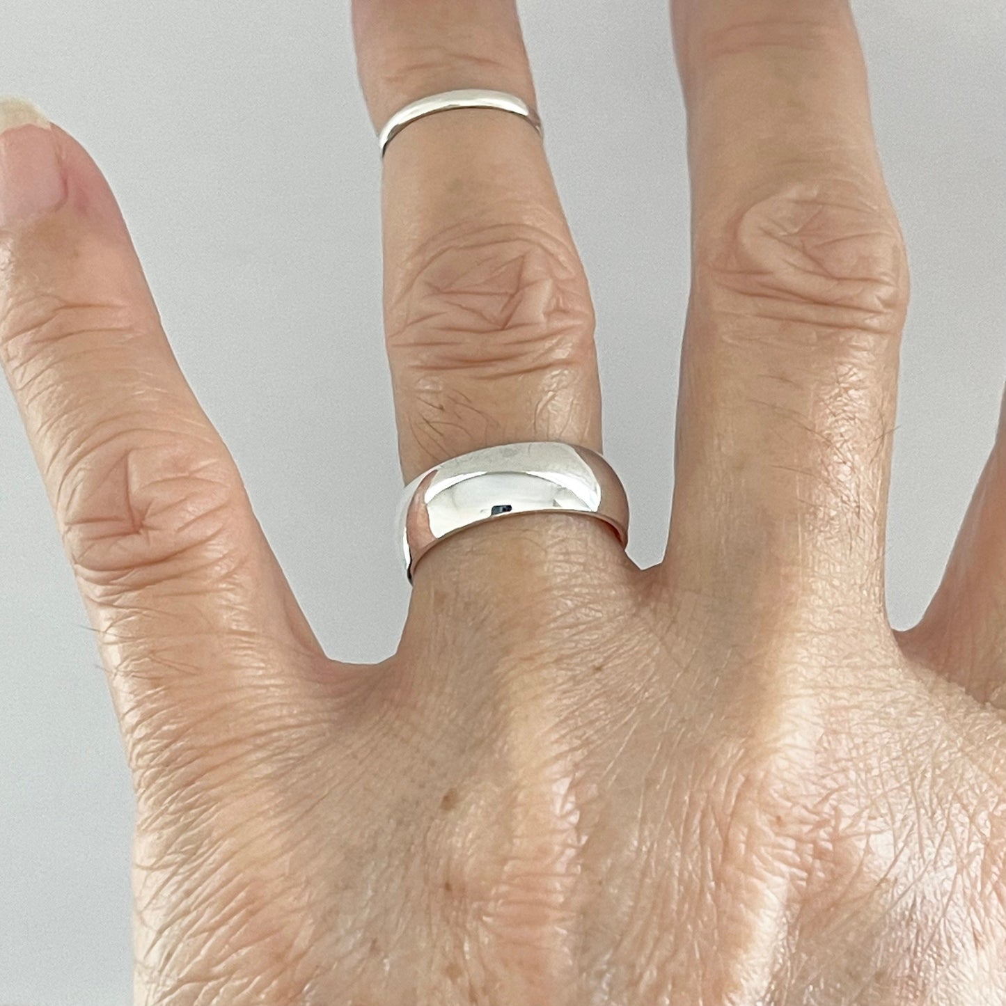 Sterling Silver Plain 6mm Band, Silver Wedding Ring, Unisex Silver Ring, Promise Silver Band, Silver Wedding Band, Statement Stackable Ring