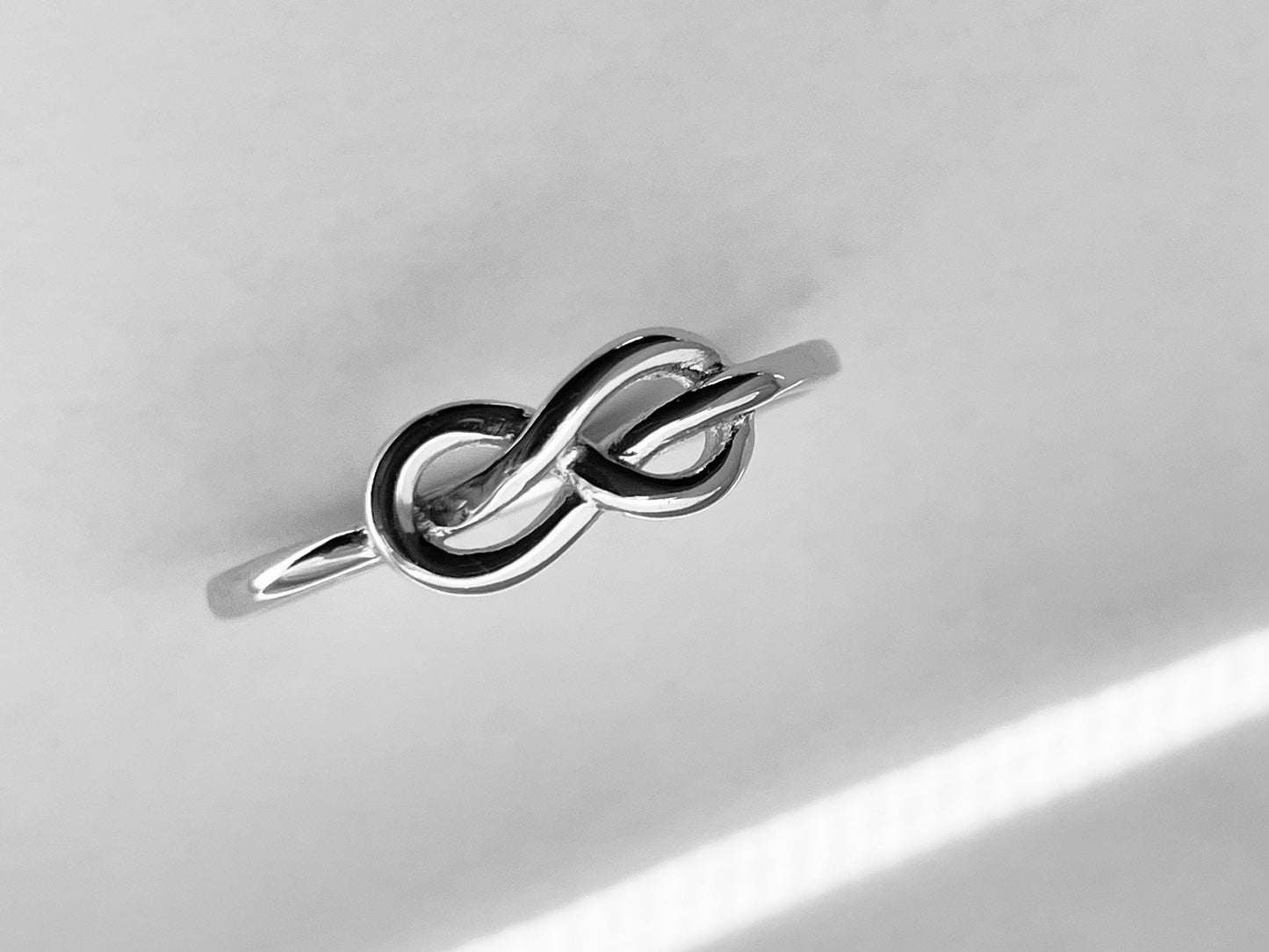 Infinity Knot Sterling Silver Dainty Ring - Friendship Ring - Love Ring - Promise Ring - Stackable Ring - Boho Ring