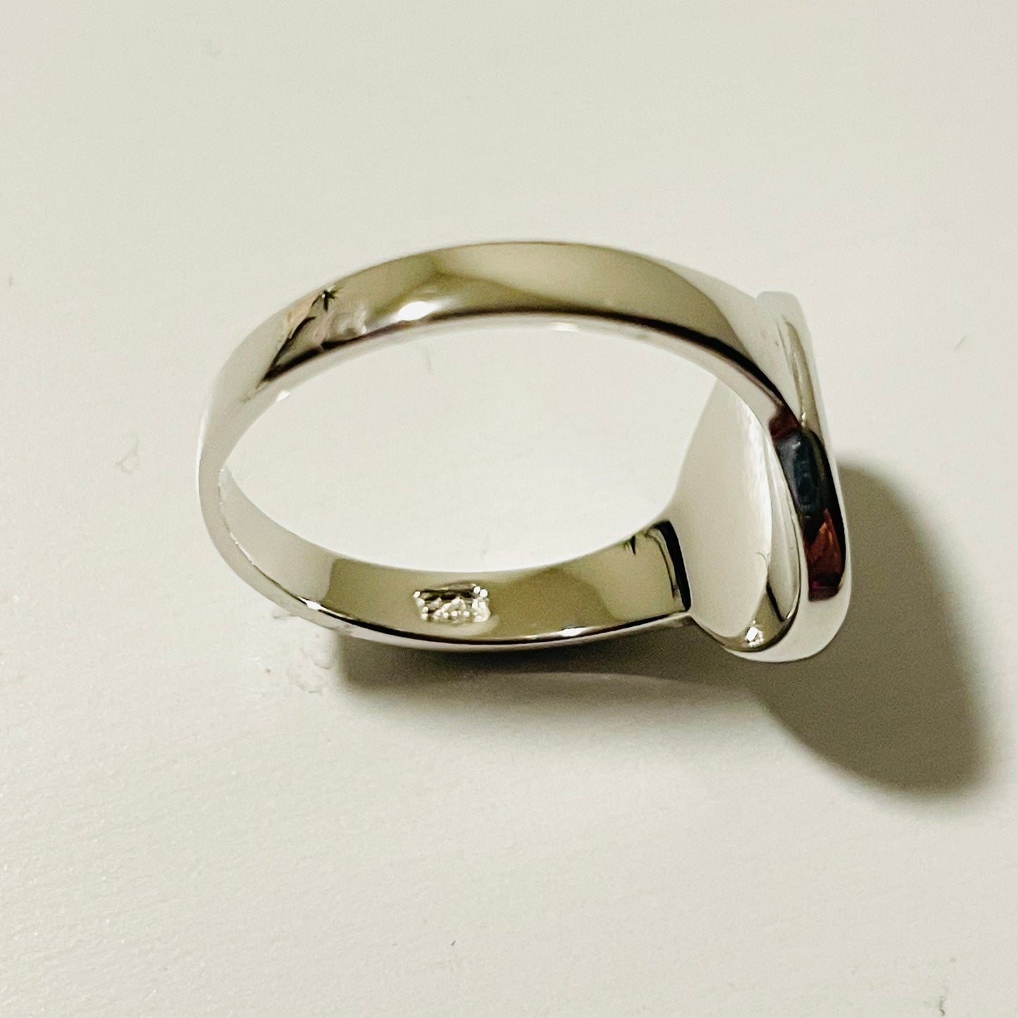 Fire Opal Peace Sign Ring: Sterling Silver Hippie Jewelry