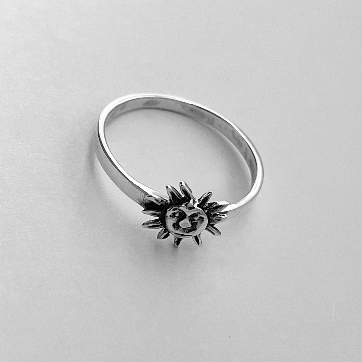 Sterling Silver Happy Sunshine Ring: Celestial Promise Ring