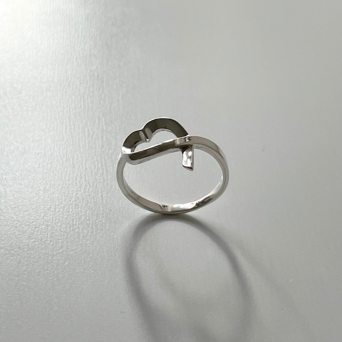 Sterling Silver Open Heart Ring, Crossover Heart Ring, Promise Ring, Silver Ring, Silver Heart Ring, Love Ring, Heart Love Ring, Boho Ring