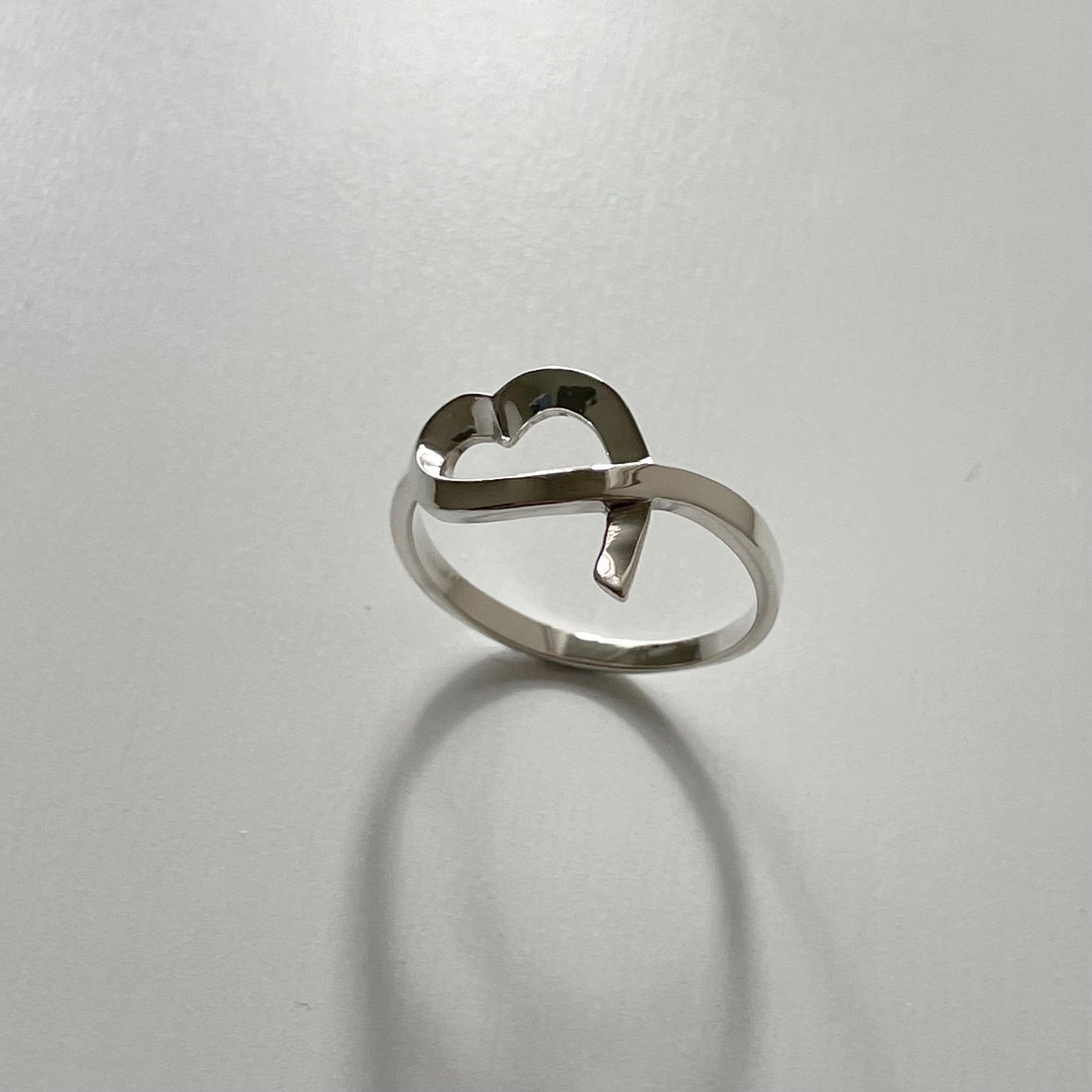 Sterling Silver Open Heart Ring, Crossover Heart Ring, Promise Ring, Silver Ring, Silver Heart Ring, Love Ring, Heart Love Ring, Boho Ring