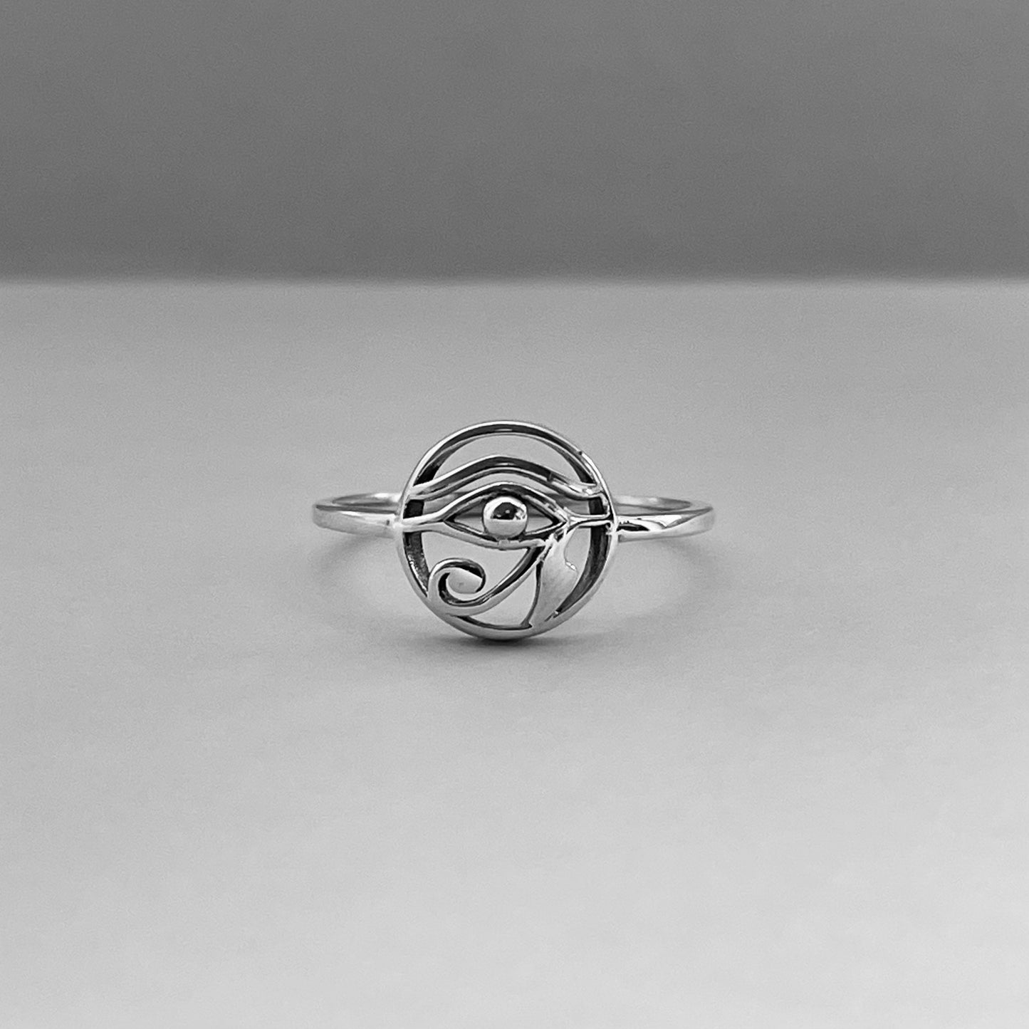 Sterling Silver eye of Horus Ring, Protection Silver Ring, Good Health Protection Religious Ring, Promise Religious Ring, Eye of Horus Ring