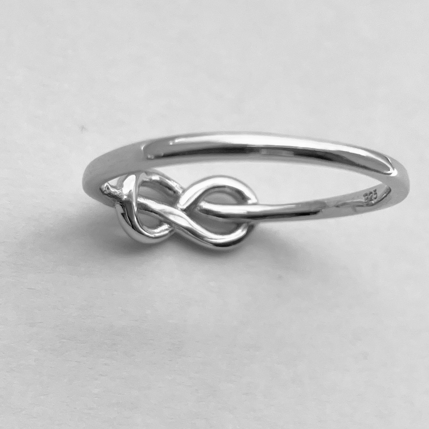 Infinity Knot Sterling Silver Dainty Ring - Friendship Ring - Love Ring - Promise Ring - Stackable Ring - Boho Ring