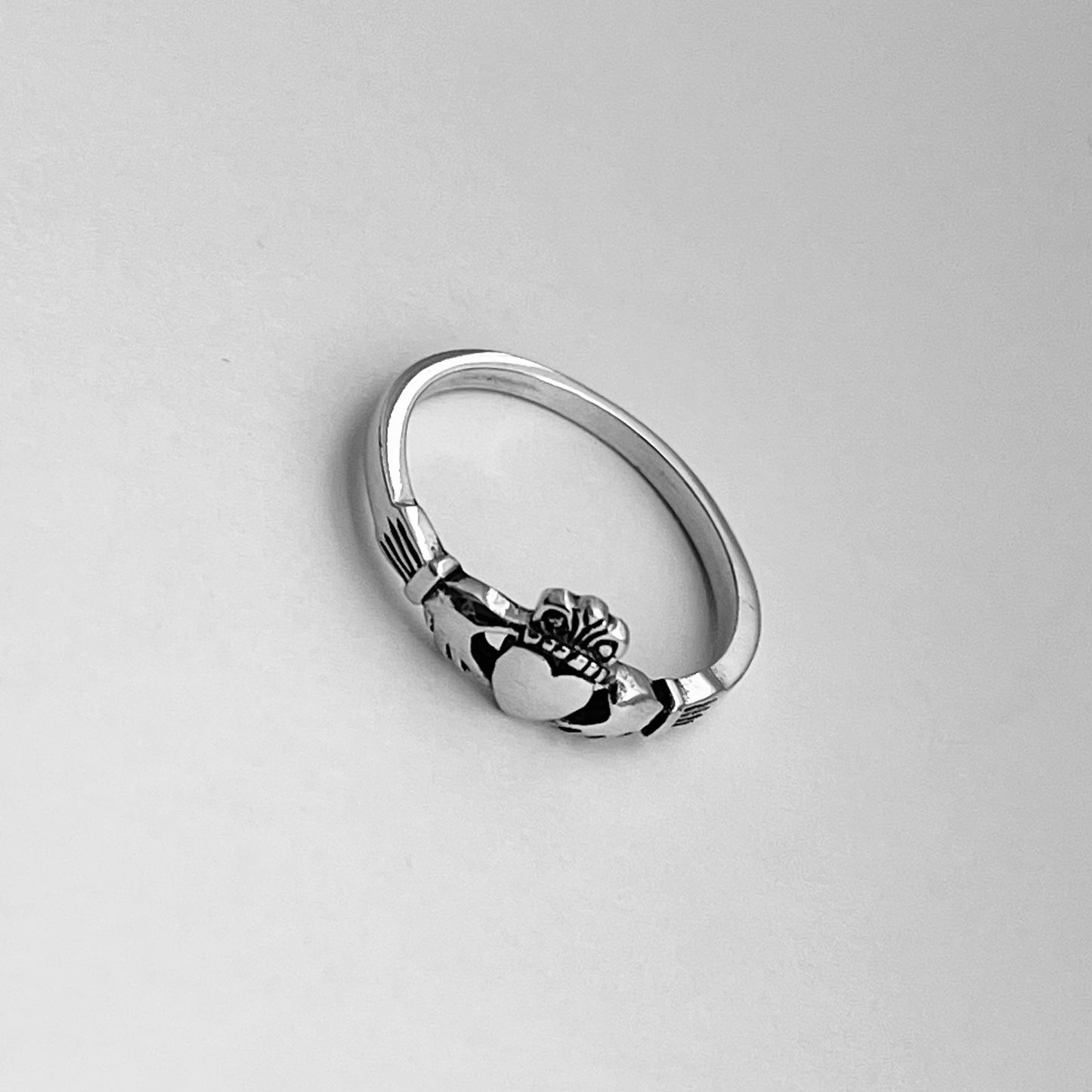 Dainty Irish Claddagh Sterling Silver Ring, Irish Ring, Loyalty Ring, Claddagh Ring, Small Ring, Silver Ring, Friendship Ring, Love Ring