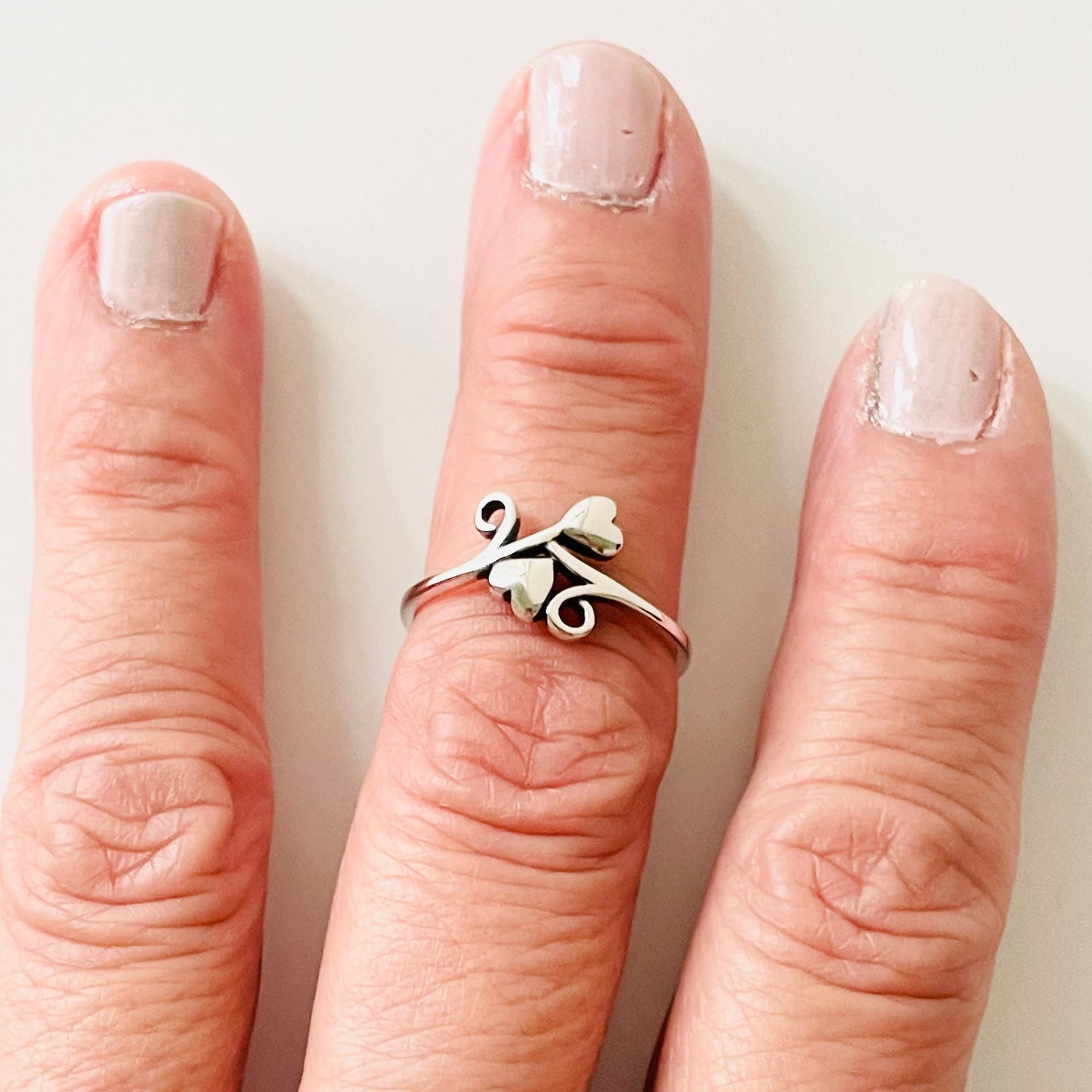 Sterling silver hearts Ring, promise Hearts ring, silver swirl ring, love ring, heart ring, silver ring, double heart ring, dainty ring.
