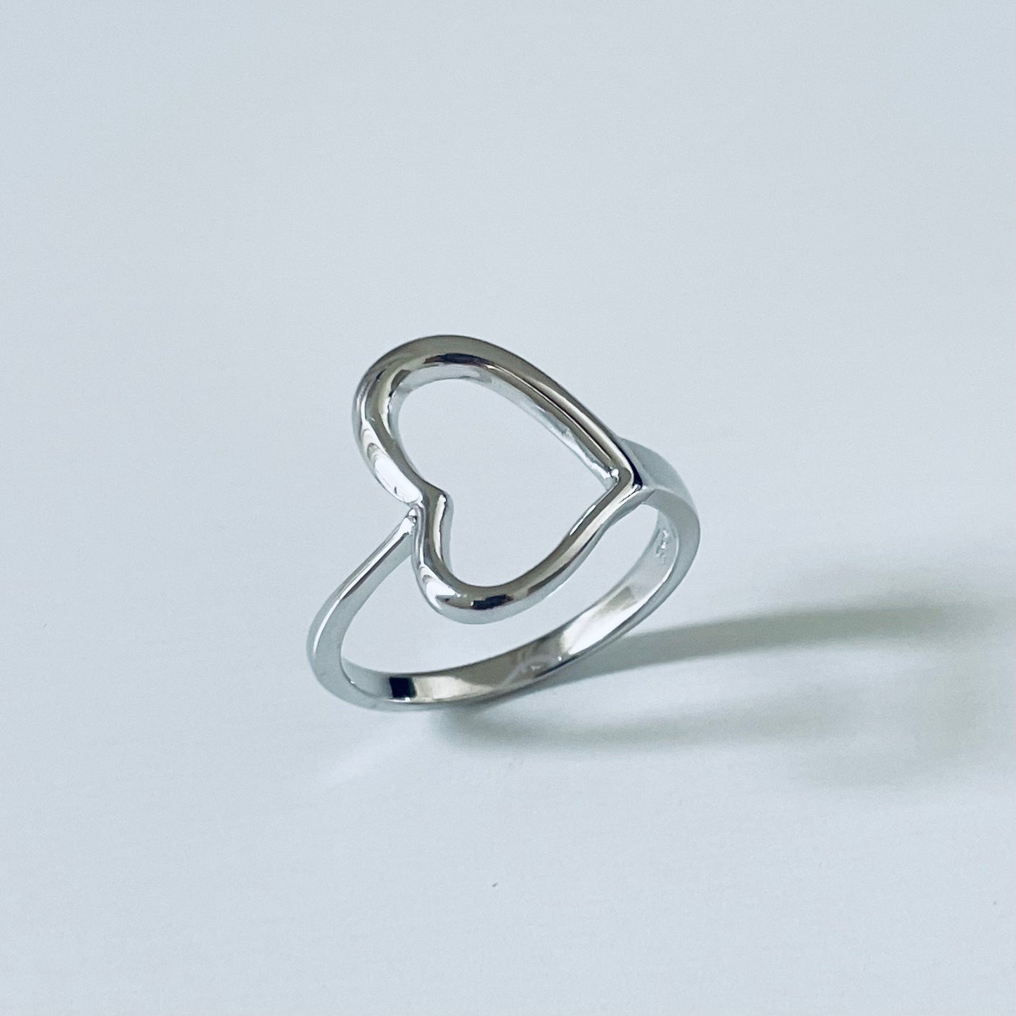 Sterling Silver Sideway Heart Ring, Large Heart Ring, Silver Ring, Big Heart Ring, Love Ring, Hearts Love Ring, Promise Ring