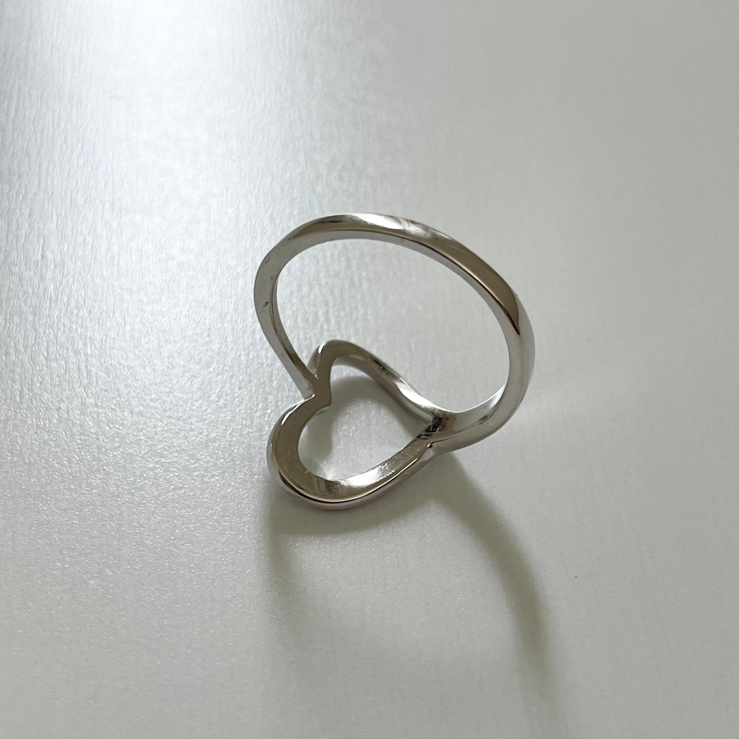 Sterling Silver Sideway Heart Ring: Promise Love Ring