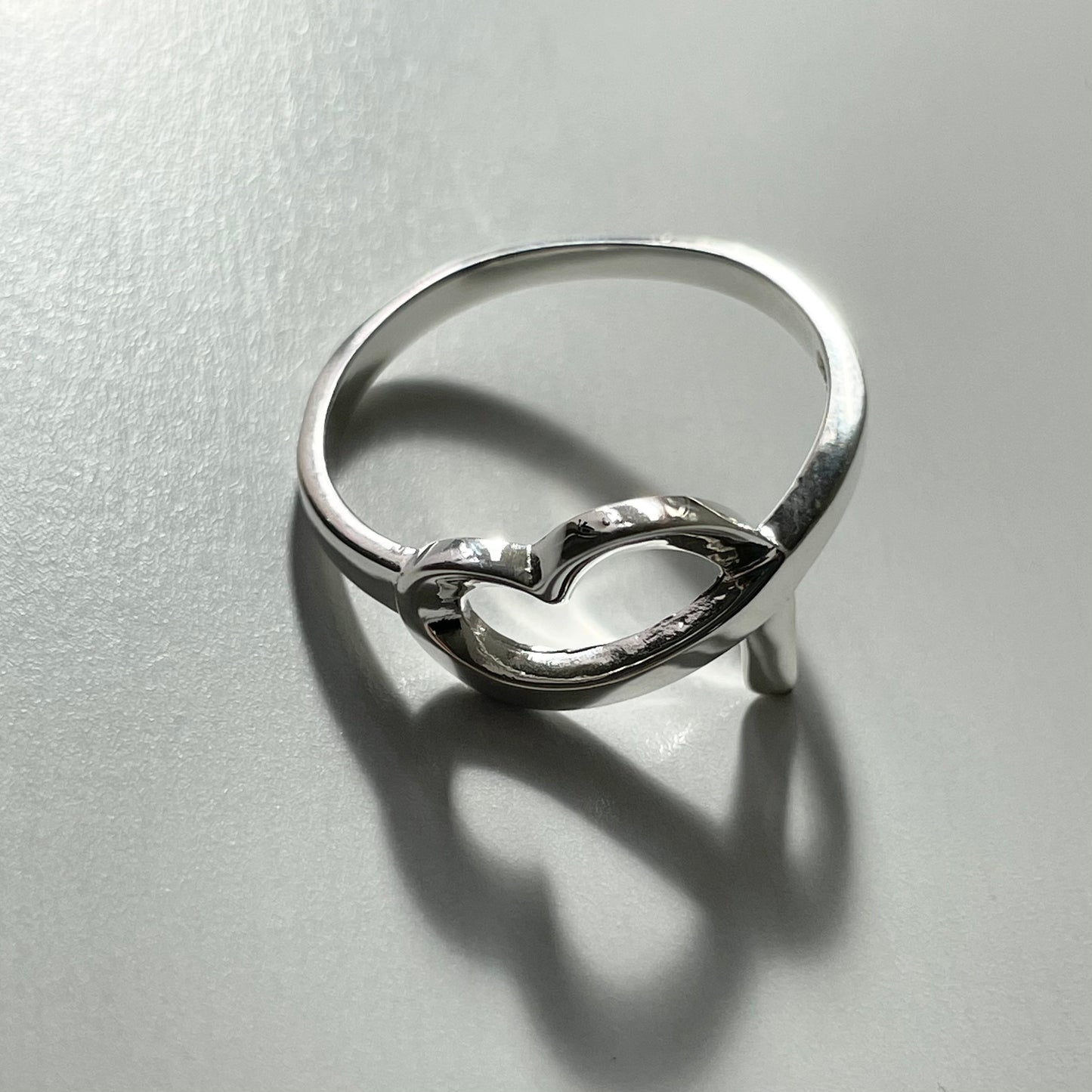 Sterling Silver Open Heart Ring, Crossover Heart Ring, Promise Ring, Silver Ring, Silver Heart Ring, Love Ring, Heart Love Ring, Boho Ring