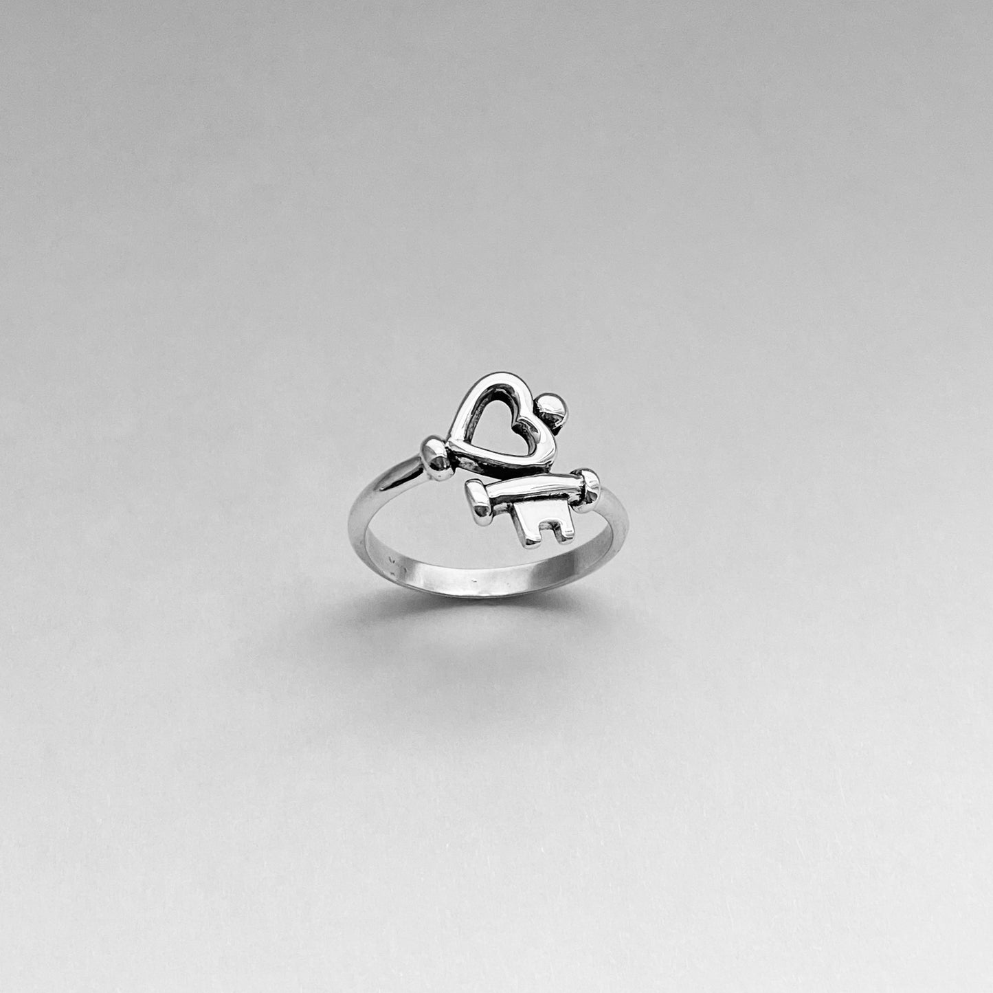 Sterling Silver Key to my Heart Ring, Love Ring, Promise Ring, Heart Ring, Key Ring, Silver Ring, Boho Ring, Statement Ring
