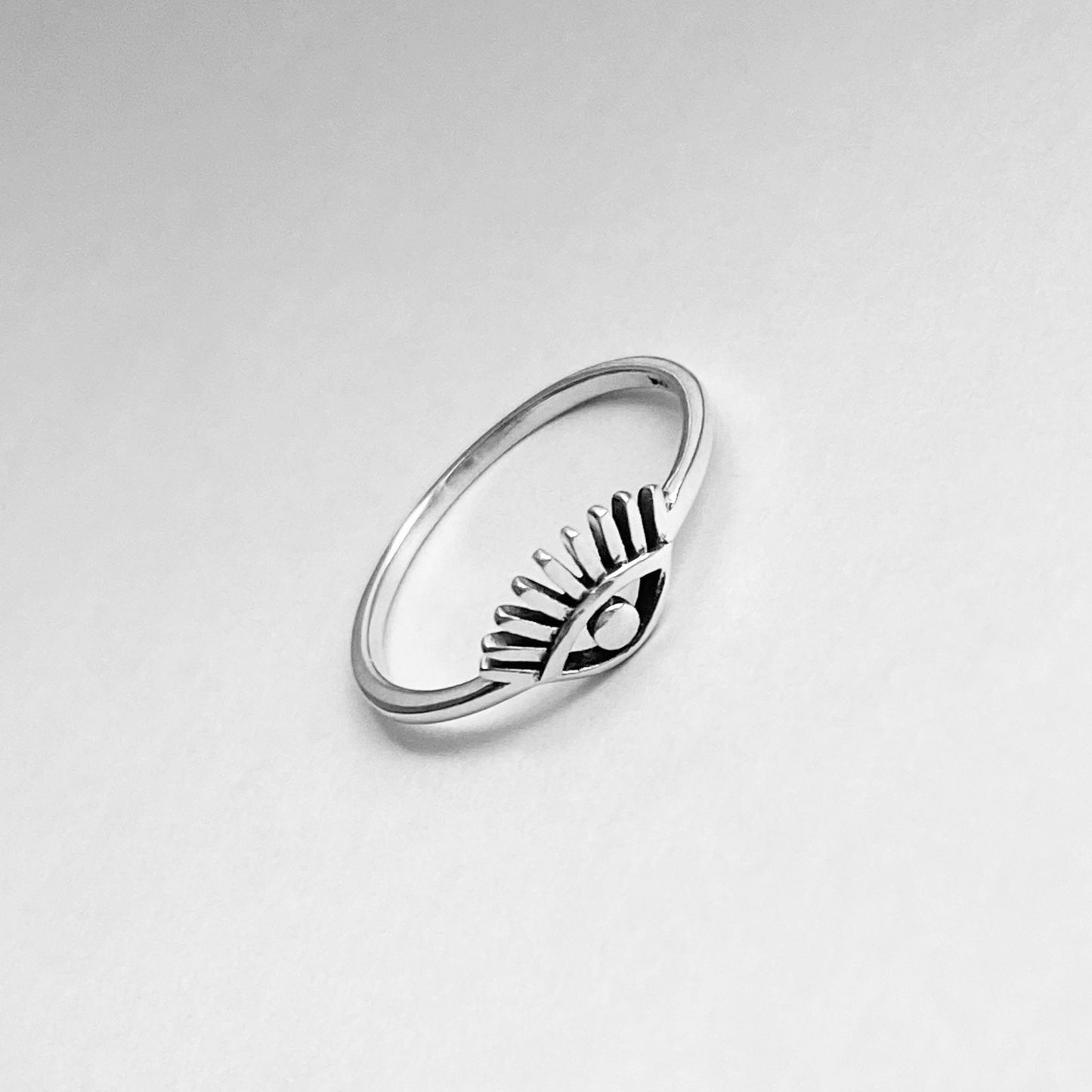Sterling Silver Dainty Eye Lashes Ring, Silver Ring, Eye Lashers Ring, Protector Ring, Silver Promise Ring, Boho Ring, Statement Ring