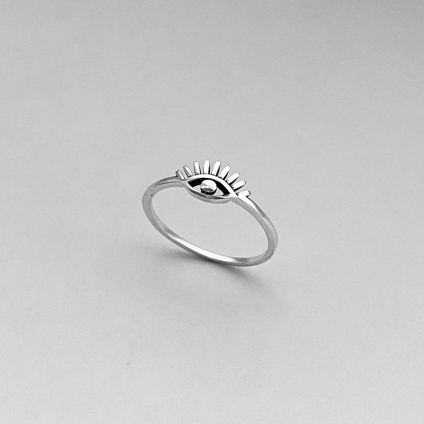 Sterling Silver Dainty Eye Lashes Ring, Silver Ring, Eye Lashers Ring, Protector Ring, Silver Promise Ring, Boho Ring, Statement Ring
