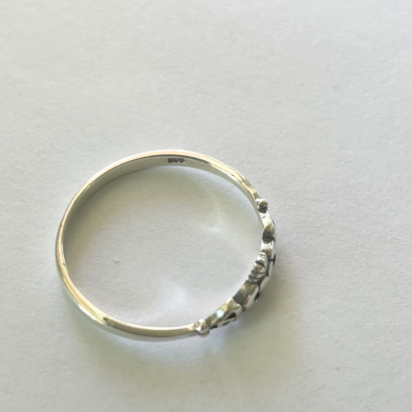 Sterling Silver Dainty Irish Claddagh Ring, Silver Irish Ring, Heart Toe Ring, Silver Claddagh Ring, Loyalty Ring, Silver Friendship Ring.