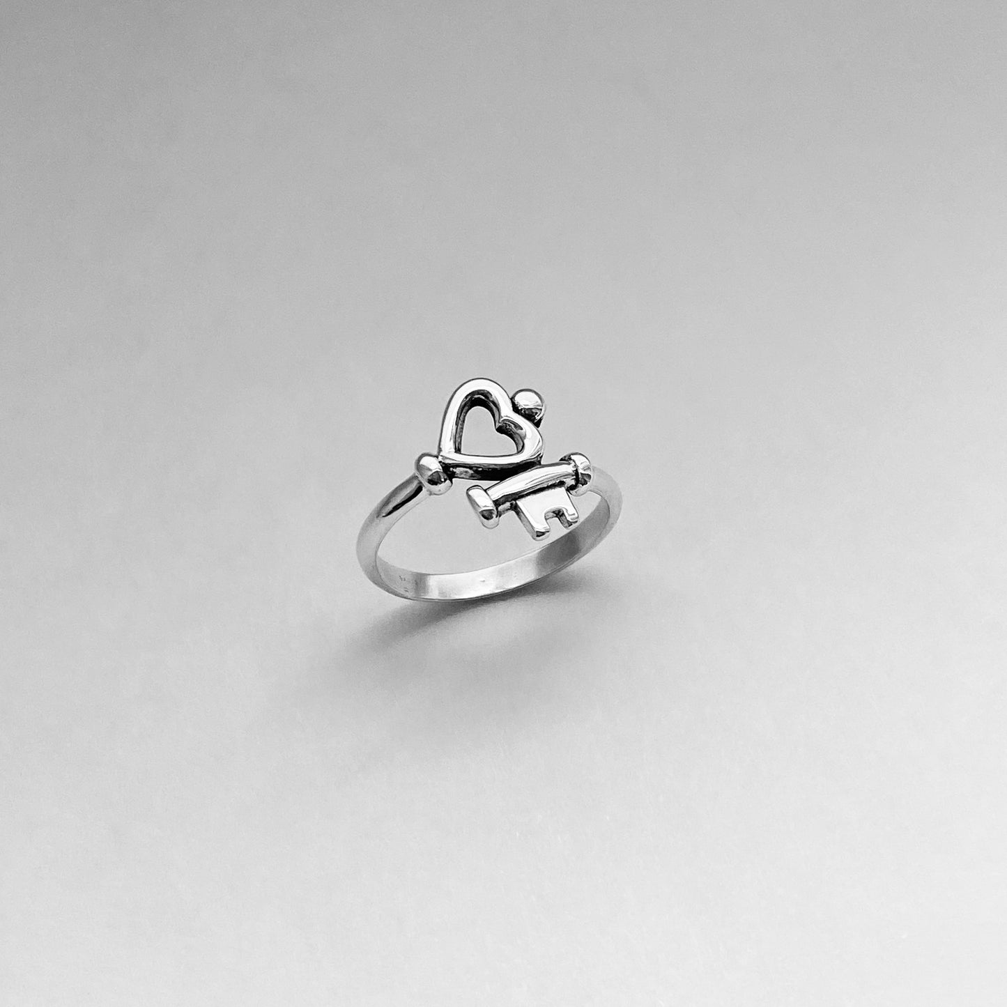 Sterling Silver Key to my Heart Ring, Love Ring, Promise Ring, Heart Ring, Key Ring, Silver Ring, Boho Ring, Statement Ring