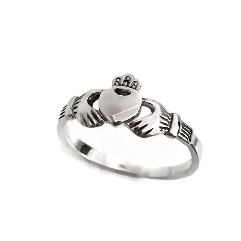 Dainty Irish Claddagh Sterling Silver Ring, Irish Ring, Loyalty Ring, Claddagh Ring, Small Ring, Silver Ring, Friendship Ring, Love Ring