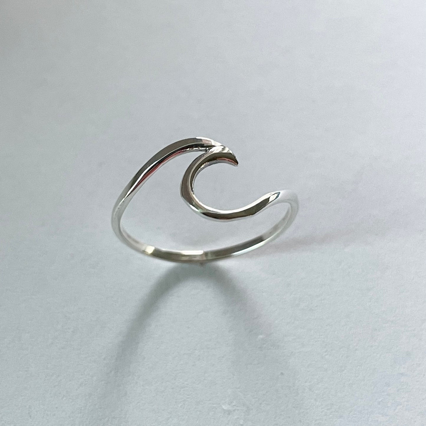 Sterling Silver Dainty High Polish Wave Ring, Surfer Ring, Beach Siver Ring, Silver Ocean Ring, Silver Ring, Boho Ring, Promise Love Ring