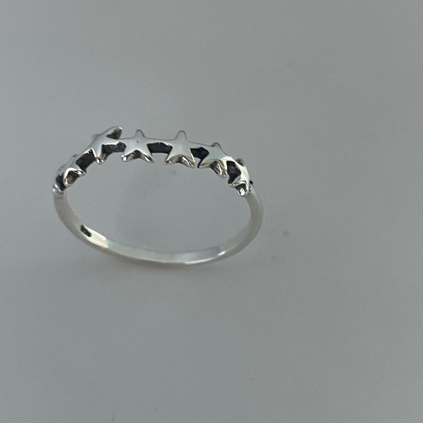 Sterling Silver small Stars Rings, Sky Silver Ring, Stars Promise Ring, Statement Ring, Dainty Stars Ring, Silver stackable Ring.