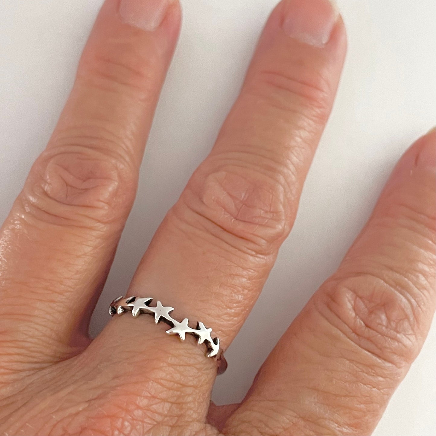 Sterling Silver Star Ring: Dainty Stackable Promise Ring