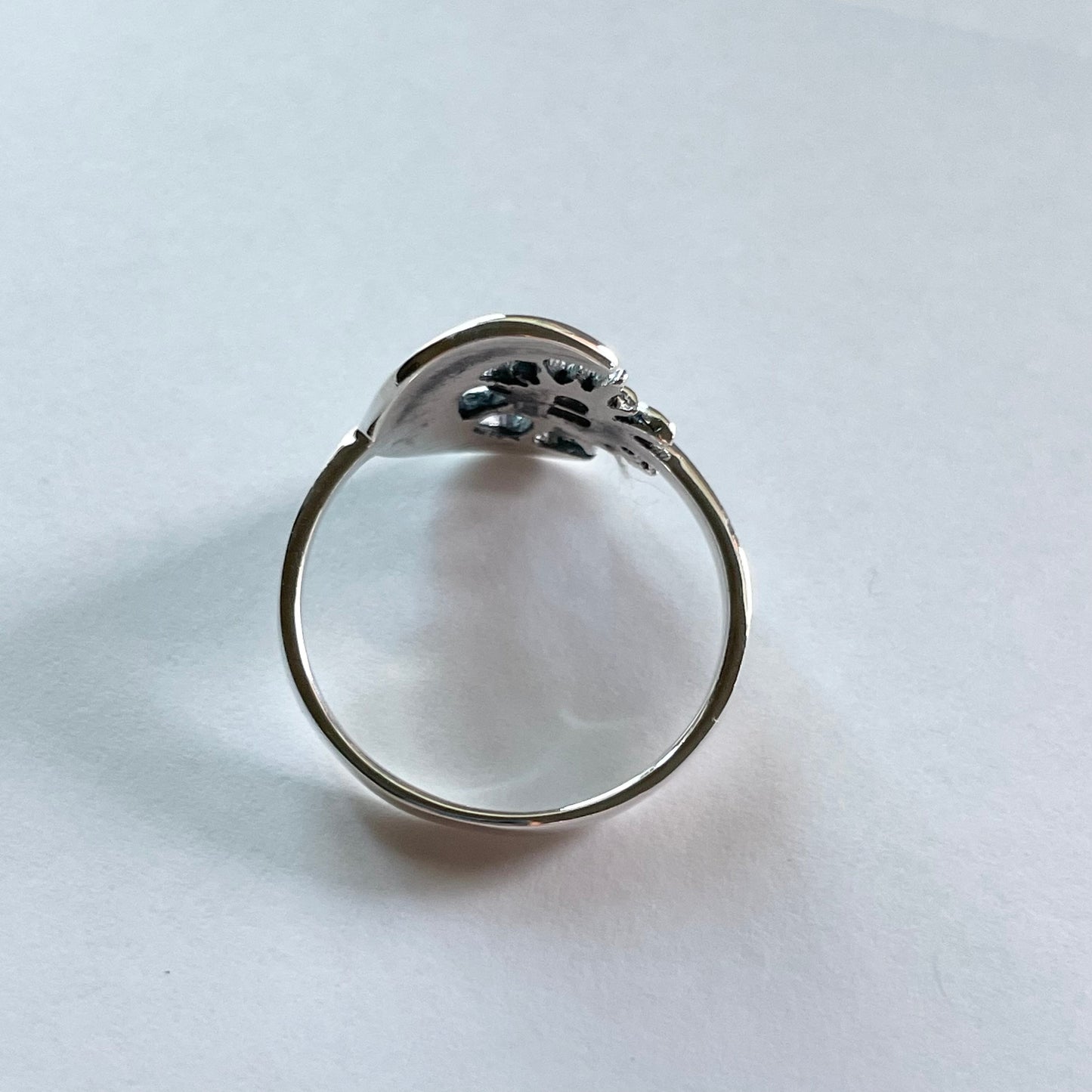 Oxidized Sterling Silver Sun and Moon Ring: Celestial Statement