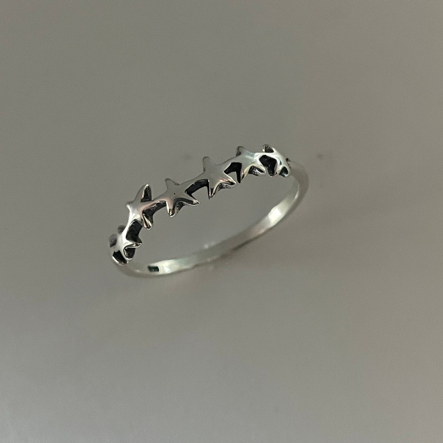 Sterling Silver small Stars Rings, Sky Silver Ring, Stars Promise Ring, Statement Ring, Dainty Stars Ring, Silver stackable Ring.