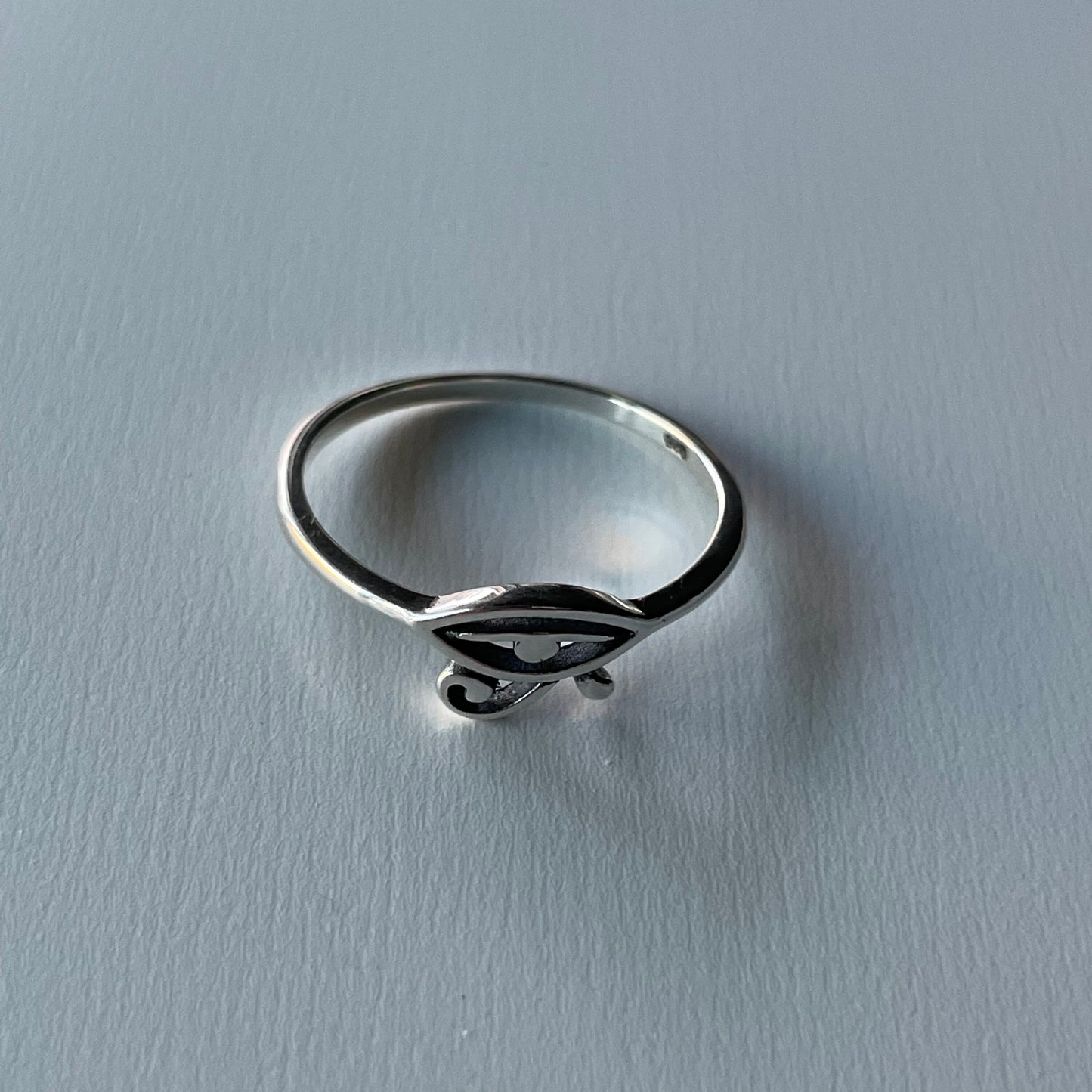 Sterling Silver Dainty Small Eye of Horus, Ra Eye Ring, Religious Ring, Eye Ring, Eye of Horus Ring, Protection Ring, Silver Ring