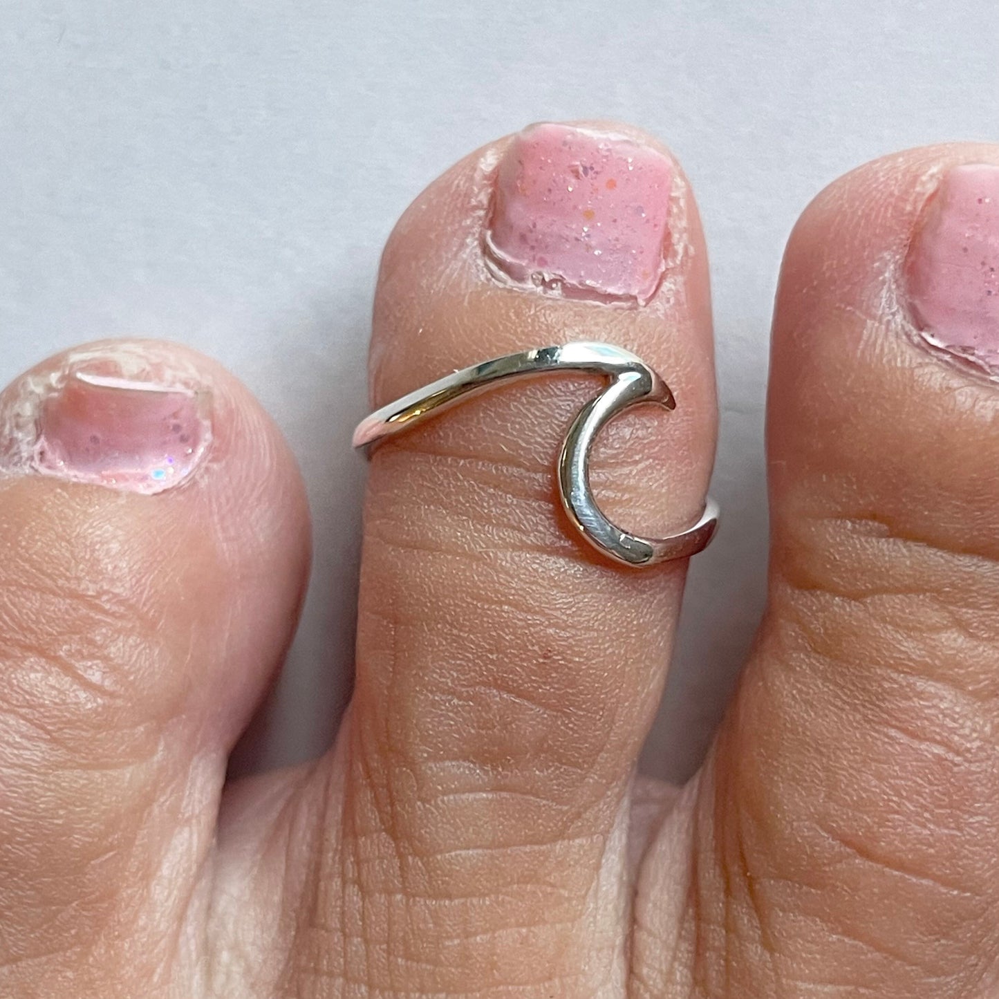 Sterling Silver Dainty High Polish Wave Ring, Surfer Ring, Beach Siver Ring, Silver Ocean Ring, Silver Ring, Boho Ring, Promise Love Ring