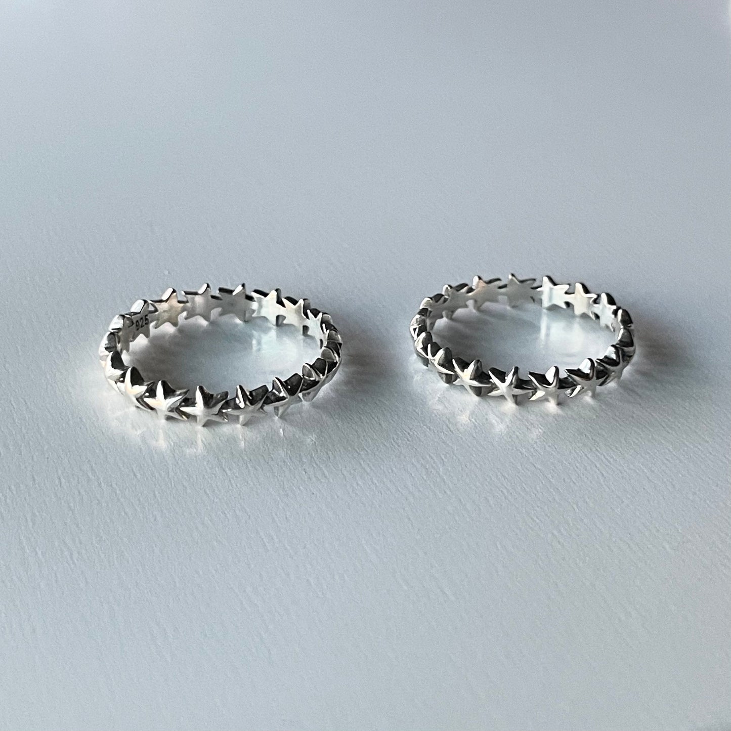 Sterling Silver Eternity Stars Band Ring, Silver Celestial Band, Stars Stackable Ring, Silver Stars Band, Stars Promise Ring, Boho Ring.
