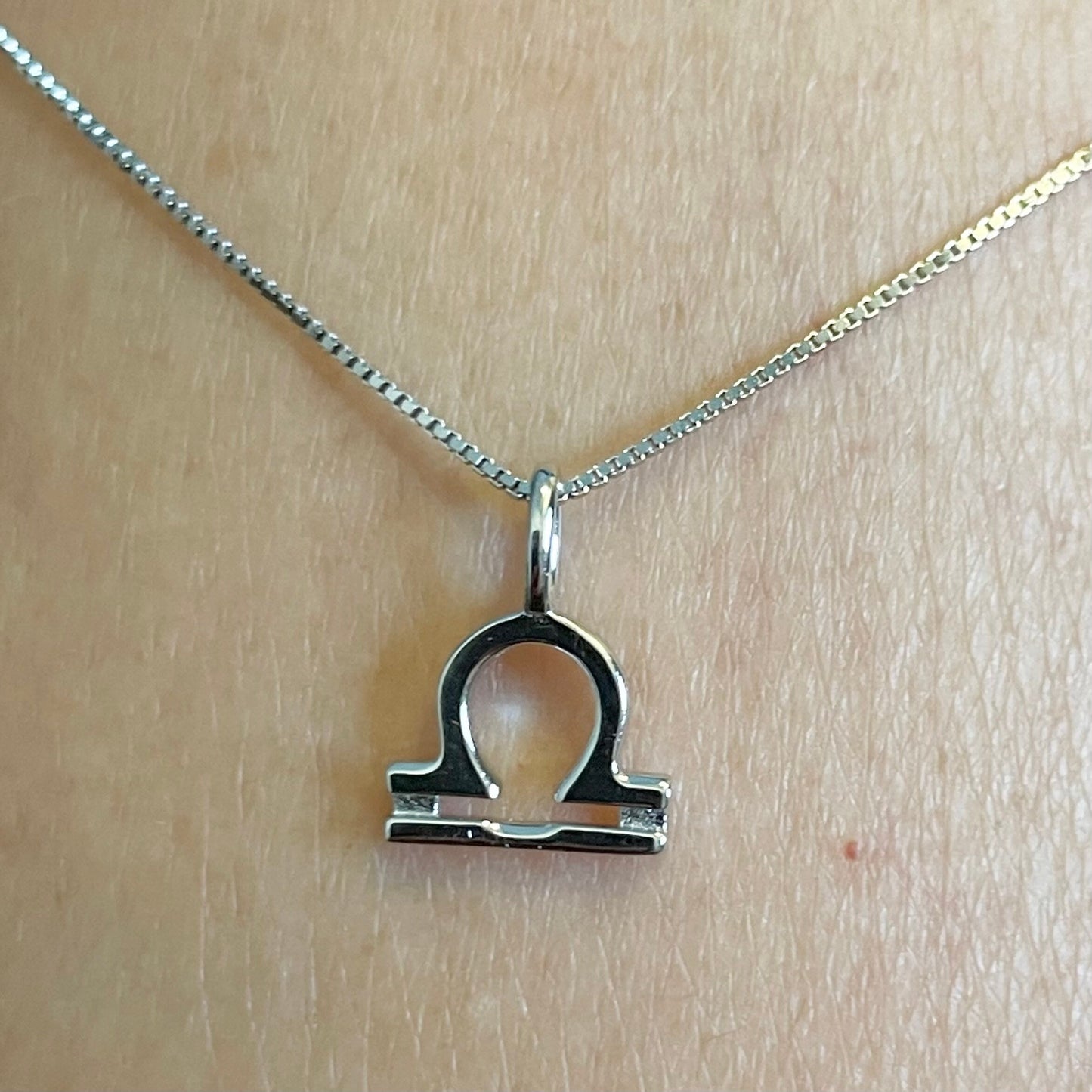Sterling Silver Libra Sign Necklace, Zodiac Pendant, Astrology Necklace, Horoscope Necklace, Silver Promise Necklace, Silver Libra Necklace