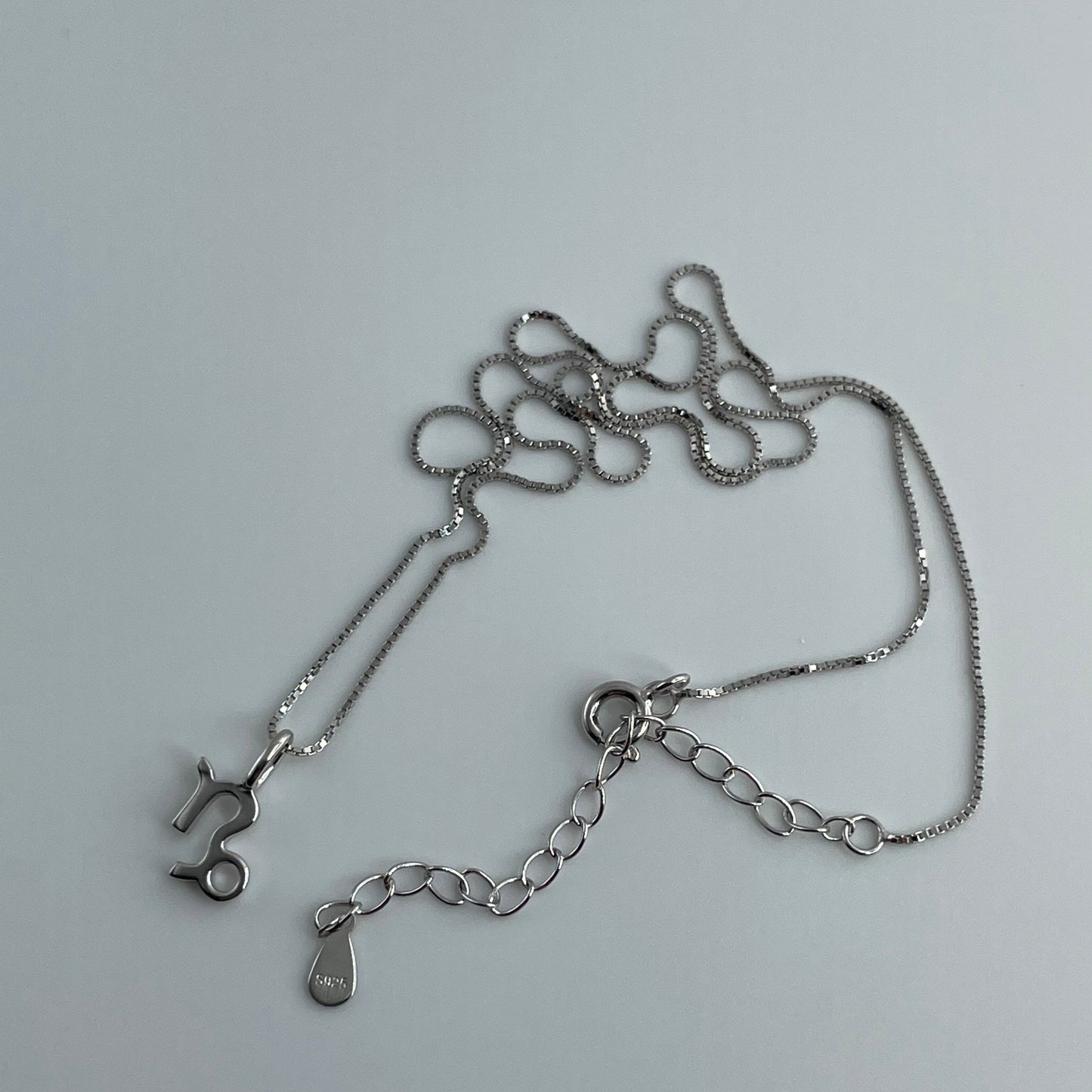 Sterling Silver Small Capricorn Sign Necklace, Zodiac Pendant, Astrology Necklace, Horoscope Necklace, Silver Necklace, Capricorn Necklace