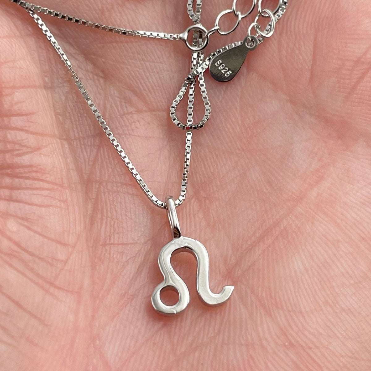 Sterling Silver Leo Zodiac Necklace: Horoscope Astrology Pendant