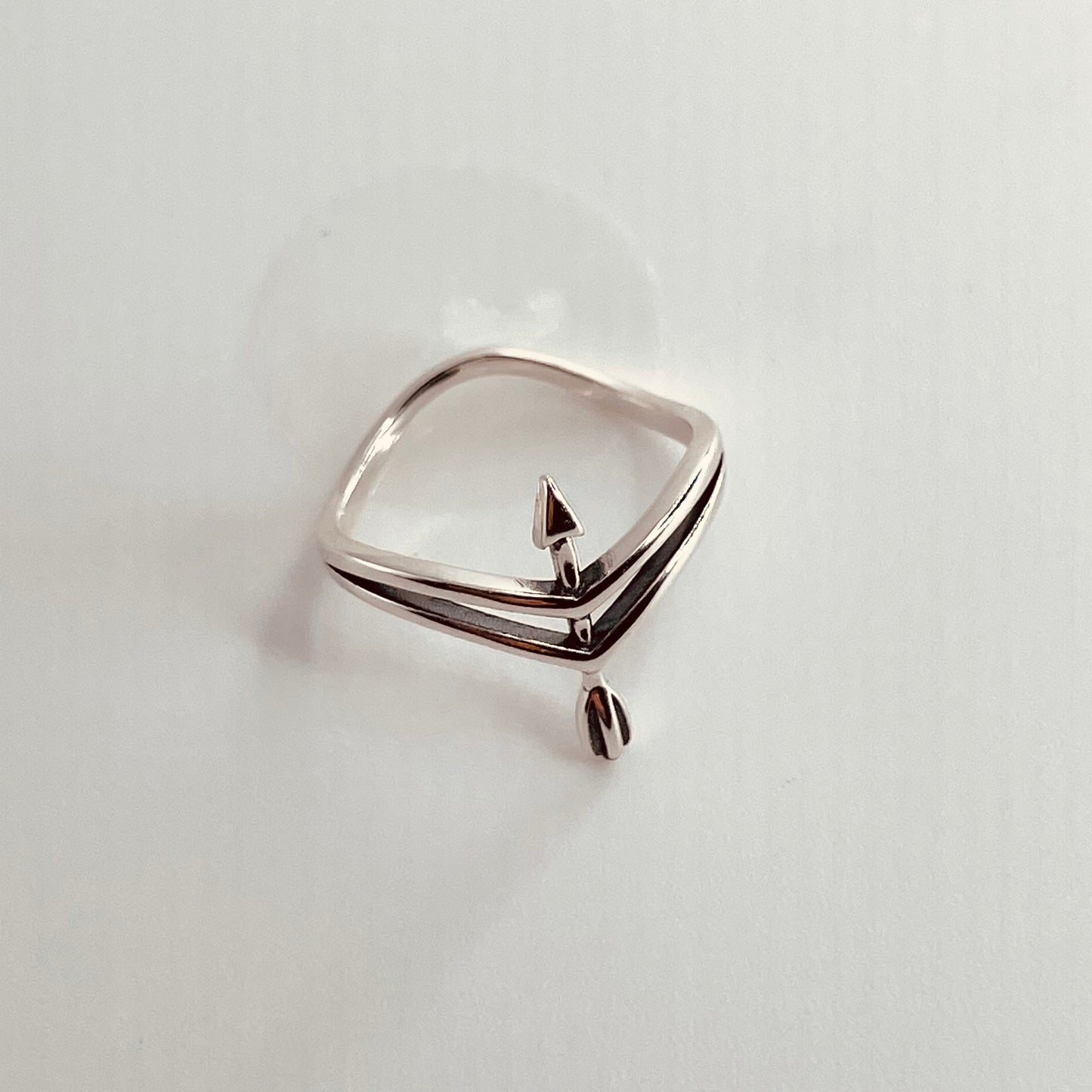 Oxidized Sterling Silver Arrow Ring: Boho Promise Ring