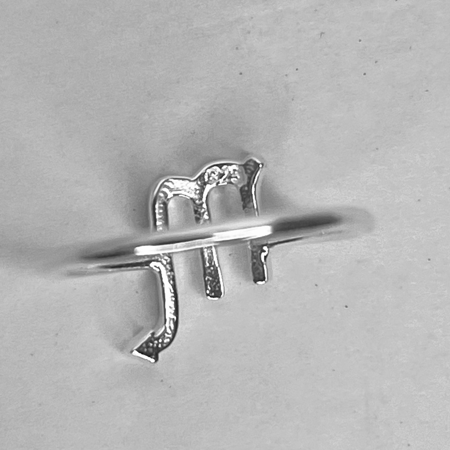 Scorpio Zodiac Sterling silver ring, Dainty Ring, astrology ring, horoscope ring, zodiac ring, silver Scorpio ring.