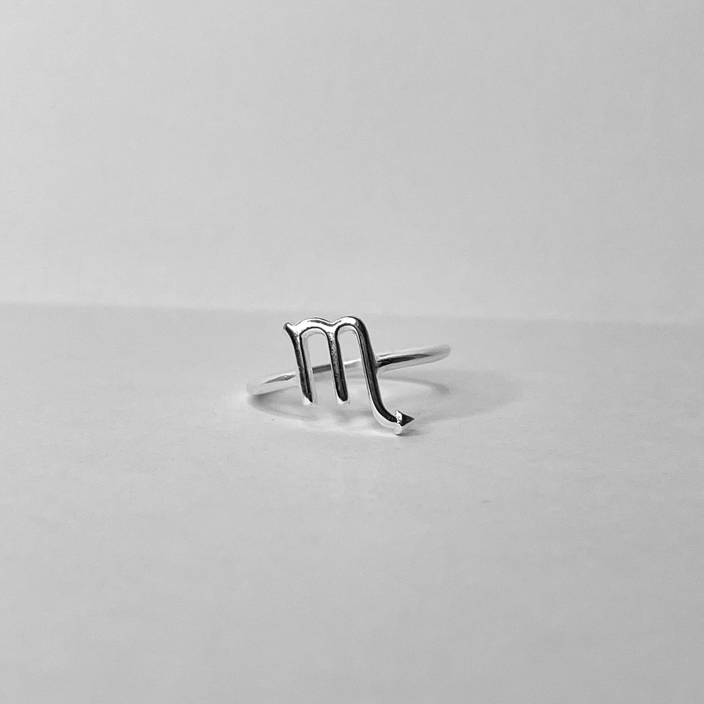 Sterling Silver Scorpio Zodiac Ring: Dainty Horoscope Jewelry