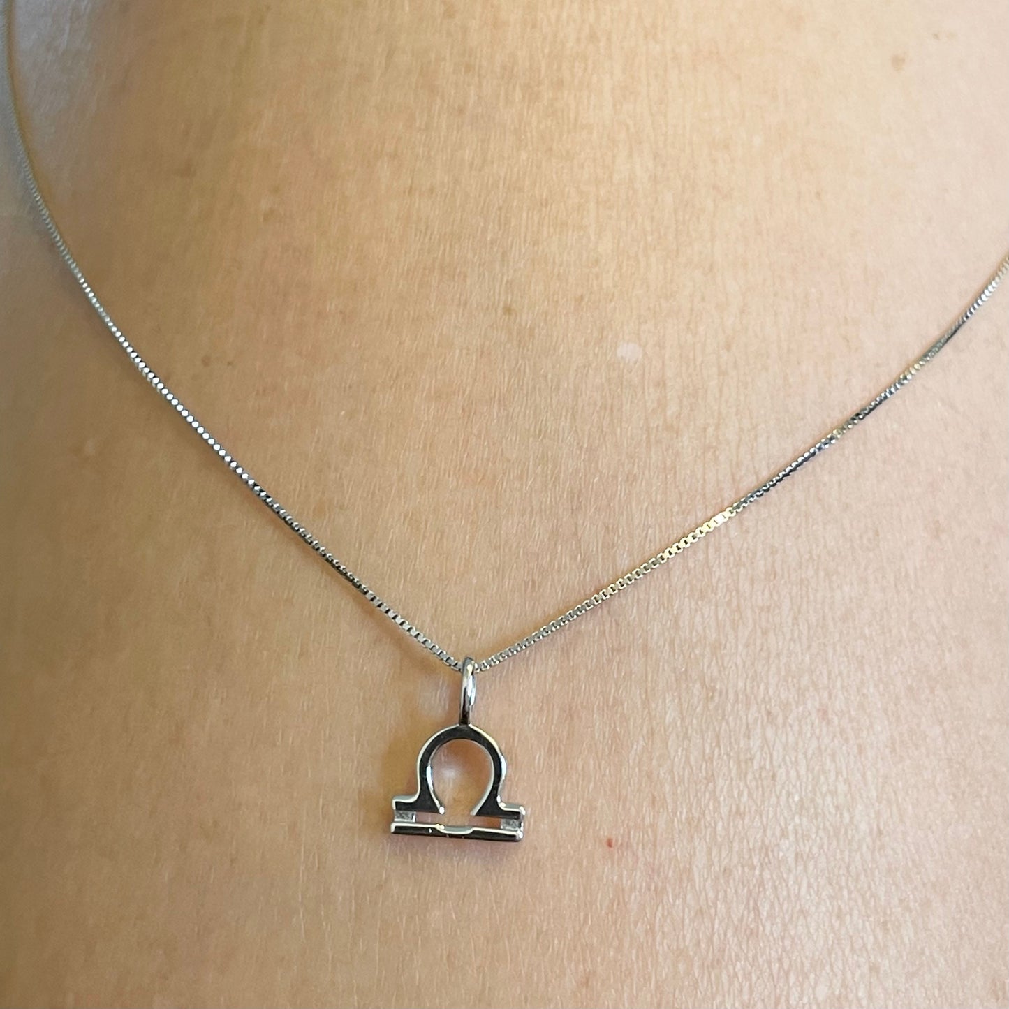 Sterling Silver Libra Sign Necklace, Zodiac Pendant, Astrology Necklace, Horoscope Necklace, Silver Promise Necklace, Silver Libra Necklace
