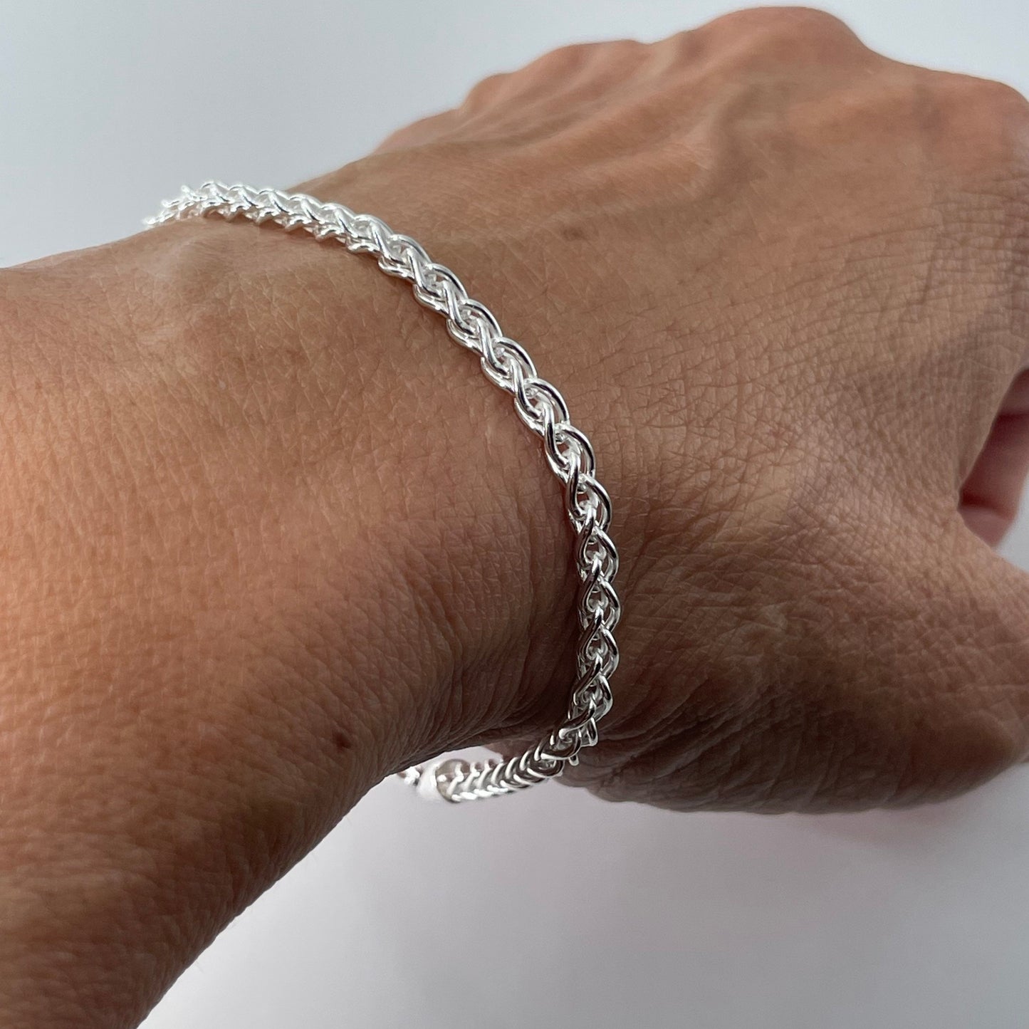 Sterling Silver Rope Bracelet: Dainty Boho Anklet