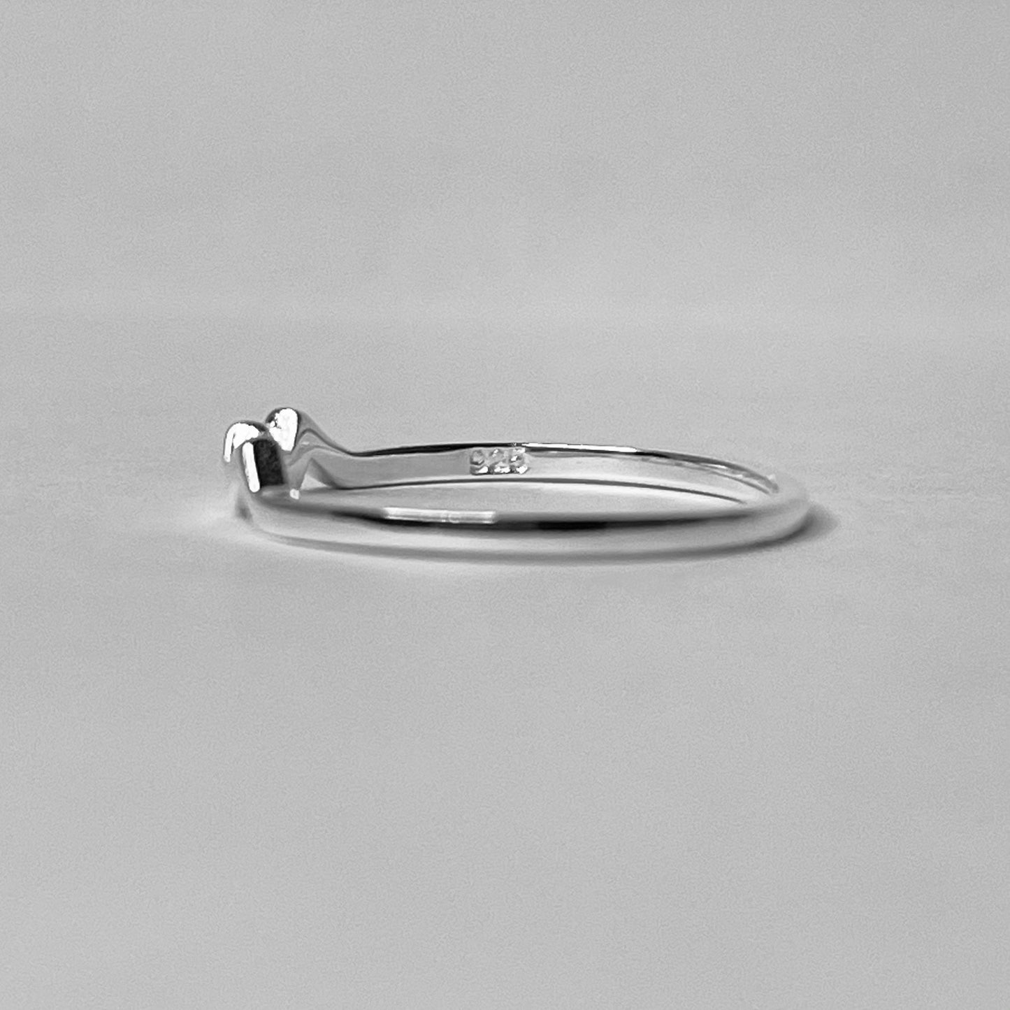 Dainty Sterling Silver Aquarius Zodiac Ring