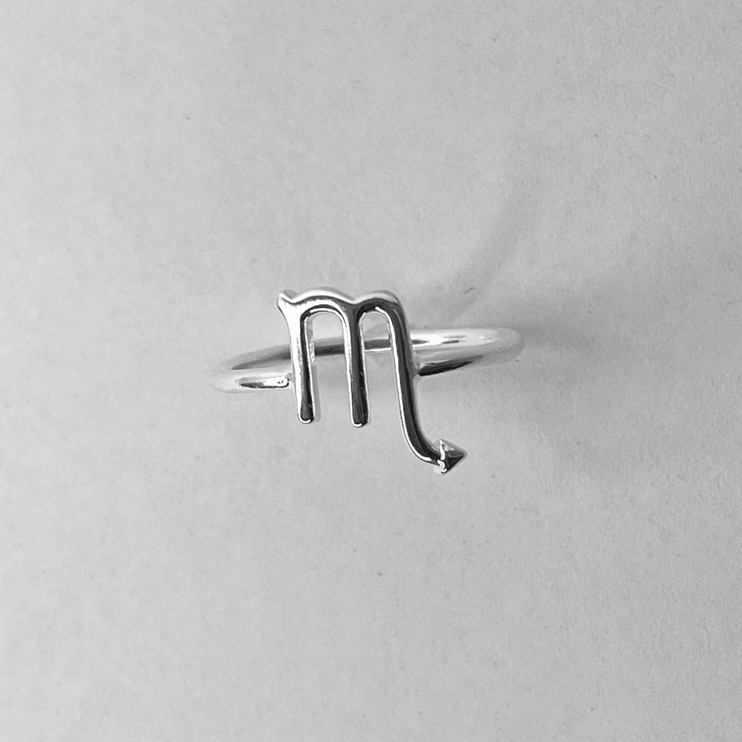Scorpio Zodiac Sterling silver ring, Dainty Ring, astrology ring, horoscope ring, zodiac ring, silver Scorpio ring.