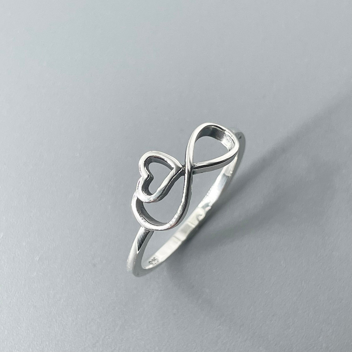 Sterling Silver Infinity Heart Ring: Crisscross Promise Ring