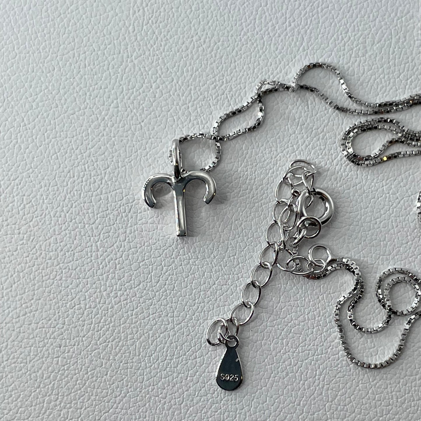 Sterling Silver Tiny Aries Sign Pendant Necklace, Zodiac Pendant, Astrology Necklace, Horoscope Necklace, Silver Necklace, Aries Necklace